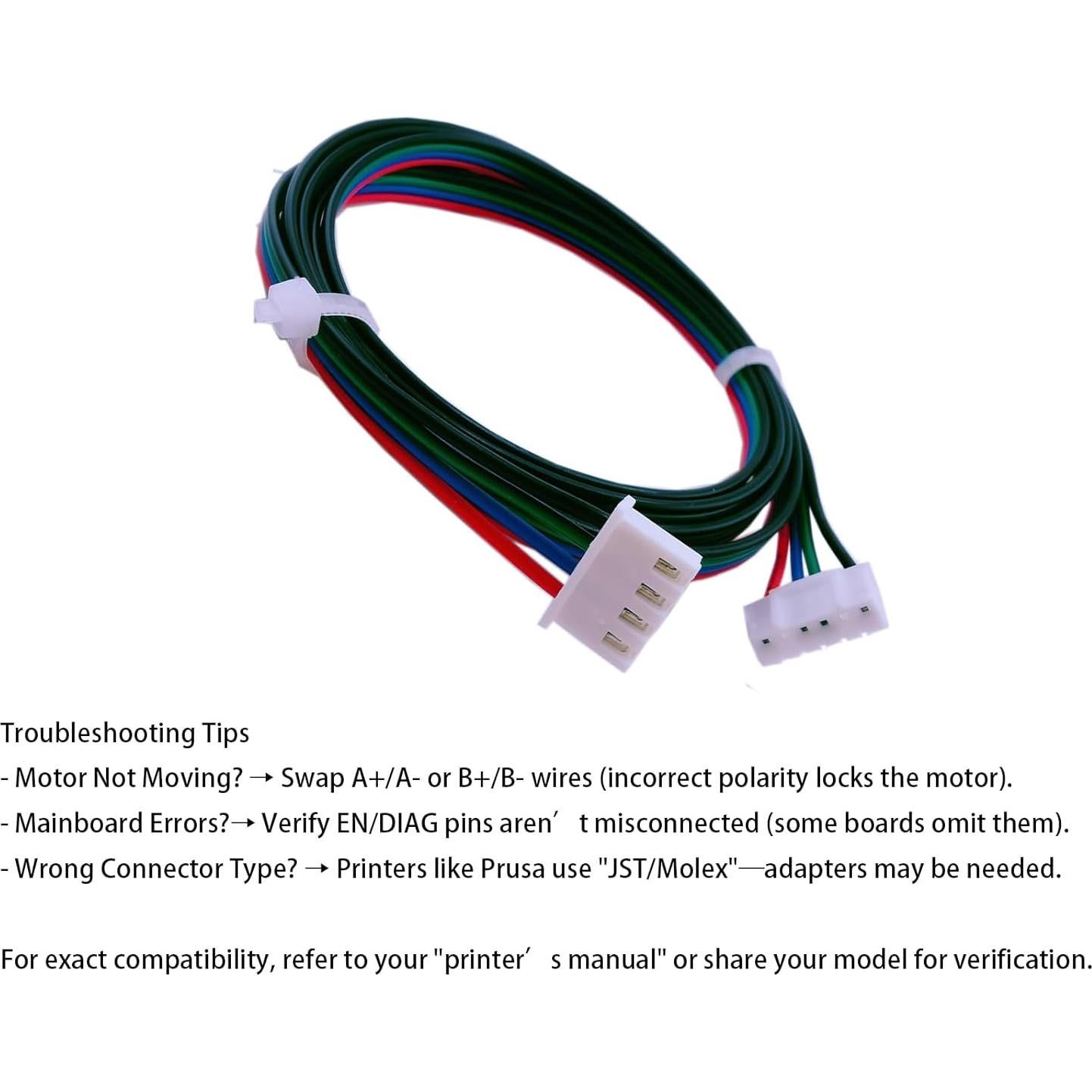 3 Pcs Cables de Motor Paso a Paso 1.5M TIEXYE 4Pin a 6Pin