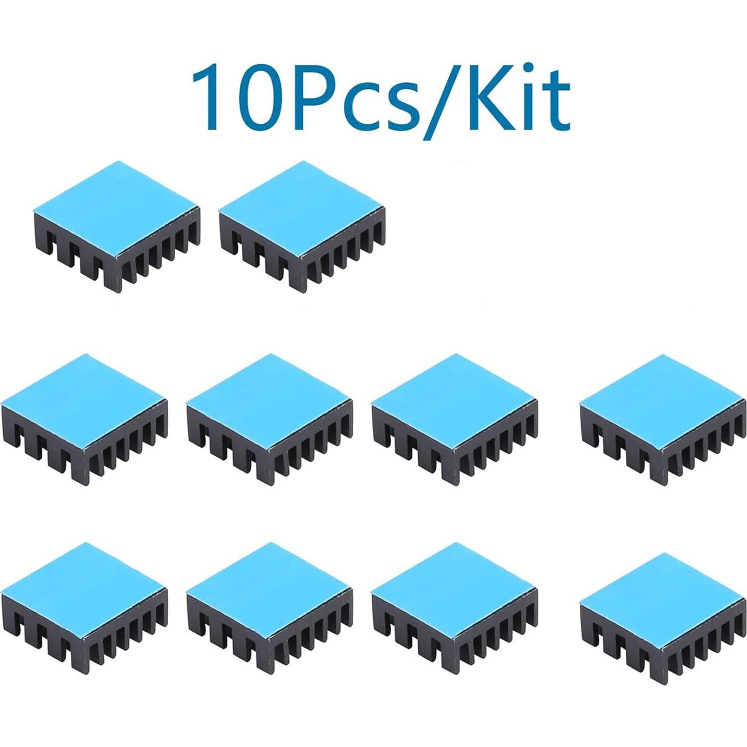 Kit 10 Disipadores de Calor Aluminio 14mm Awxlumv + Cinta Térmica