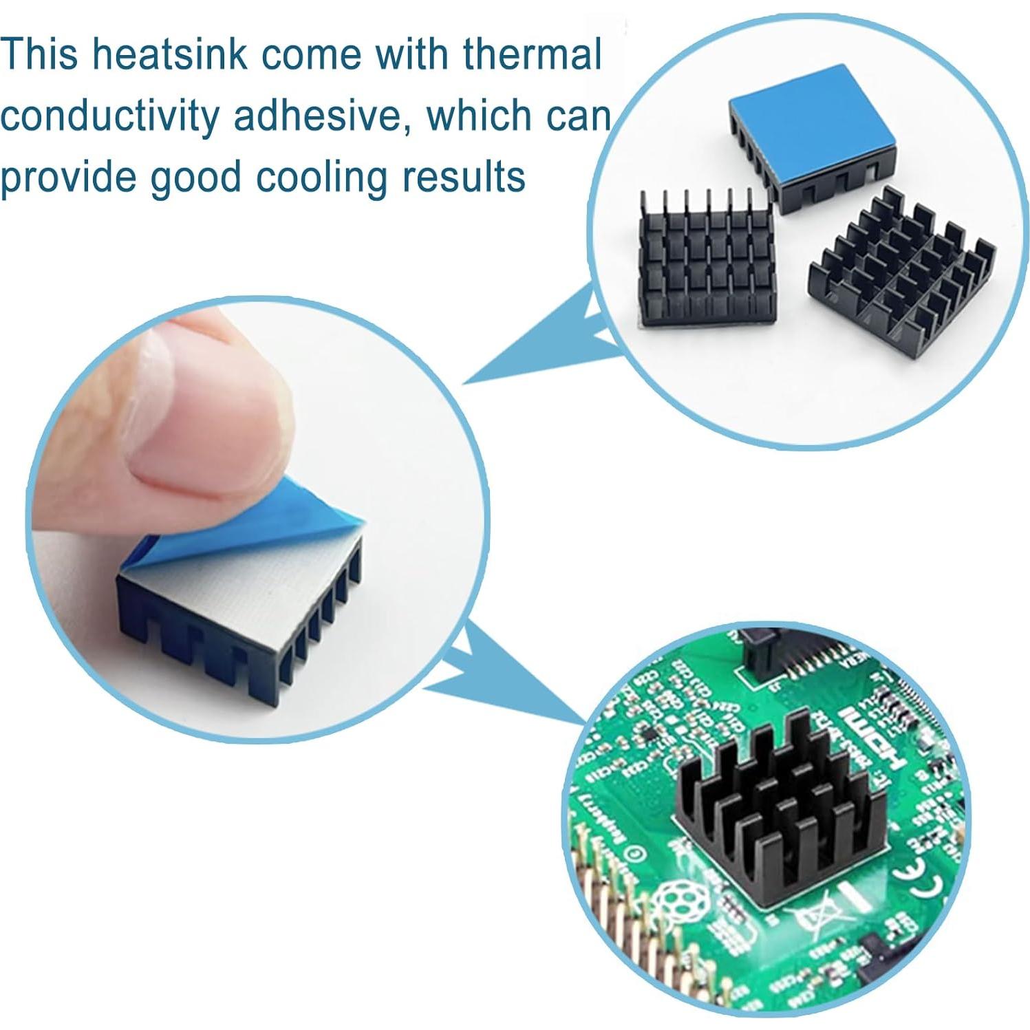 Kit 10 Disipadores de Calor Aluminio 14mm Awxlumv + Cinta Térmica