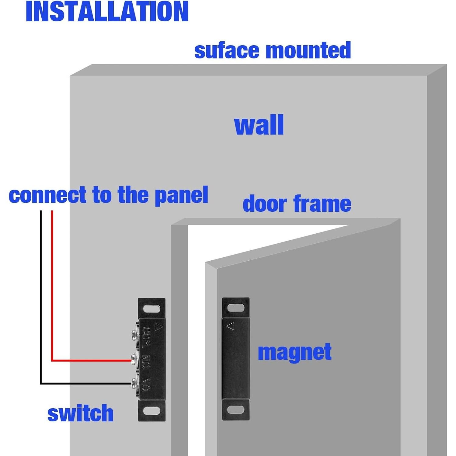 Sensor de Contacto Magnético TOWODE NC NO - Paquete de 2