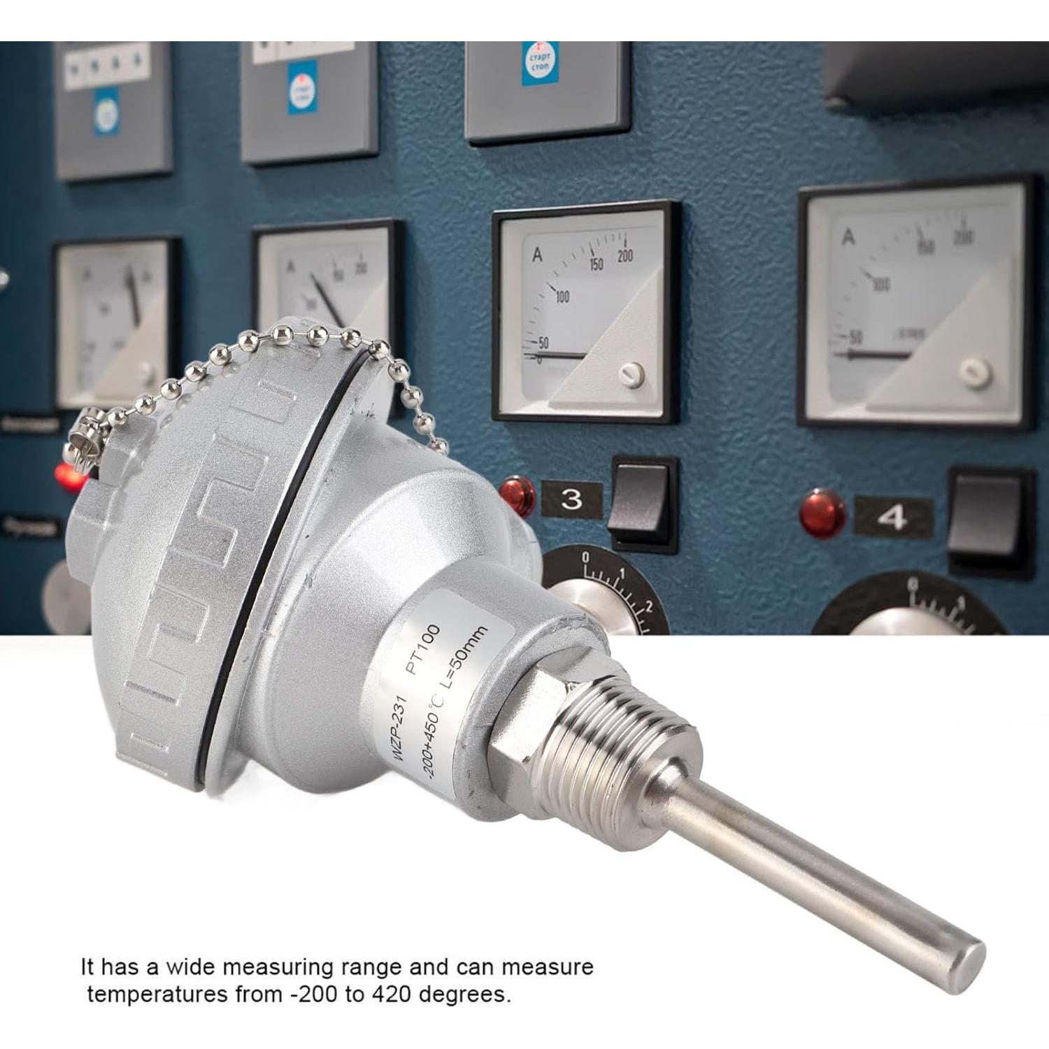 Cabezal de Termopar PT100 YWBL-WH 50mm Acero Inoxidable