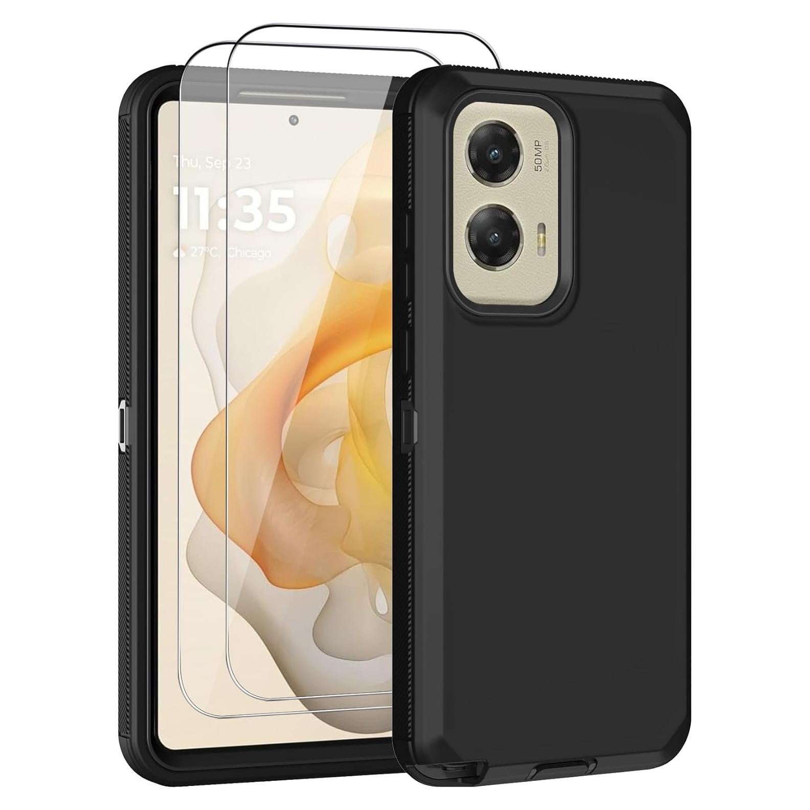 Funda Protectora 3 en 1 para Moto G Stylus 5G 2024 - Negro