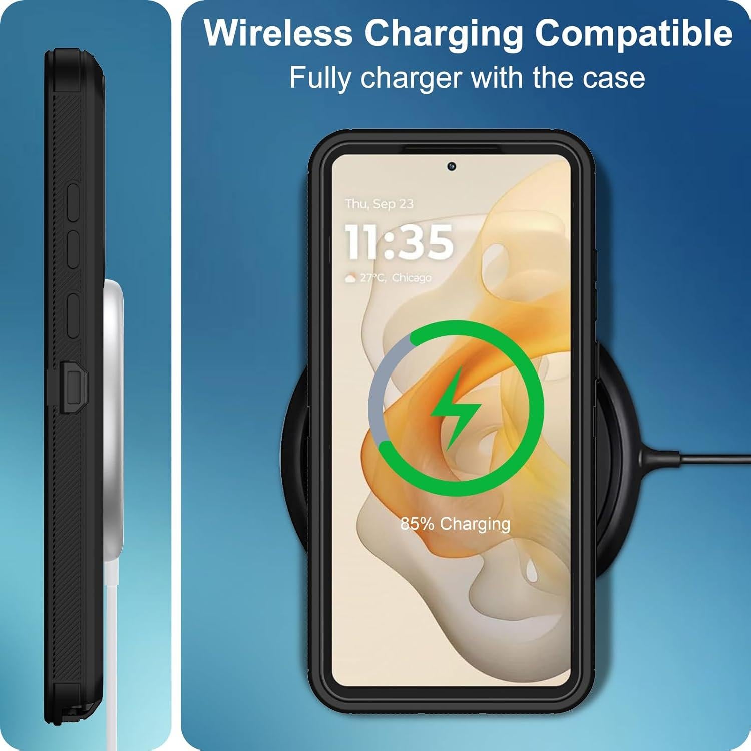 Funda Protectora 3 en 1 para Moto G Stylus 5G 2024 - Negro