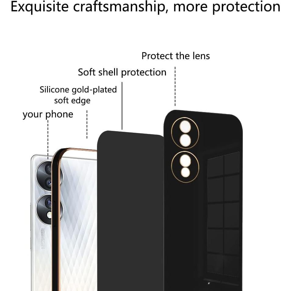 Funda de Silicona TPU Honor 70 - Protección Total Negra