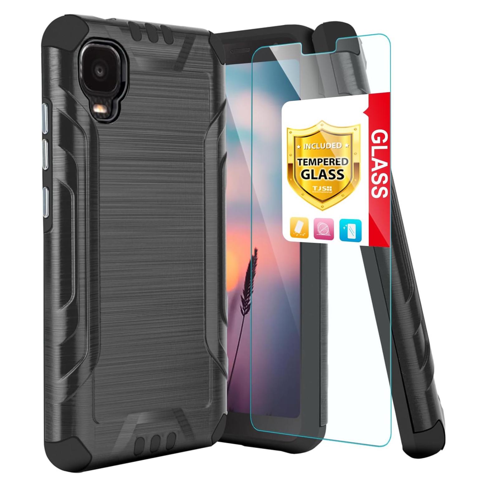 Funda TJS para Alcatel TCL A3 A509DL y TCL A30 con Protector