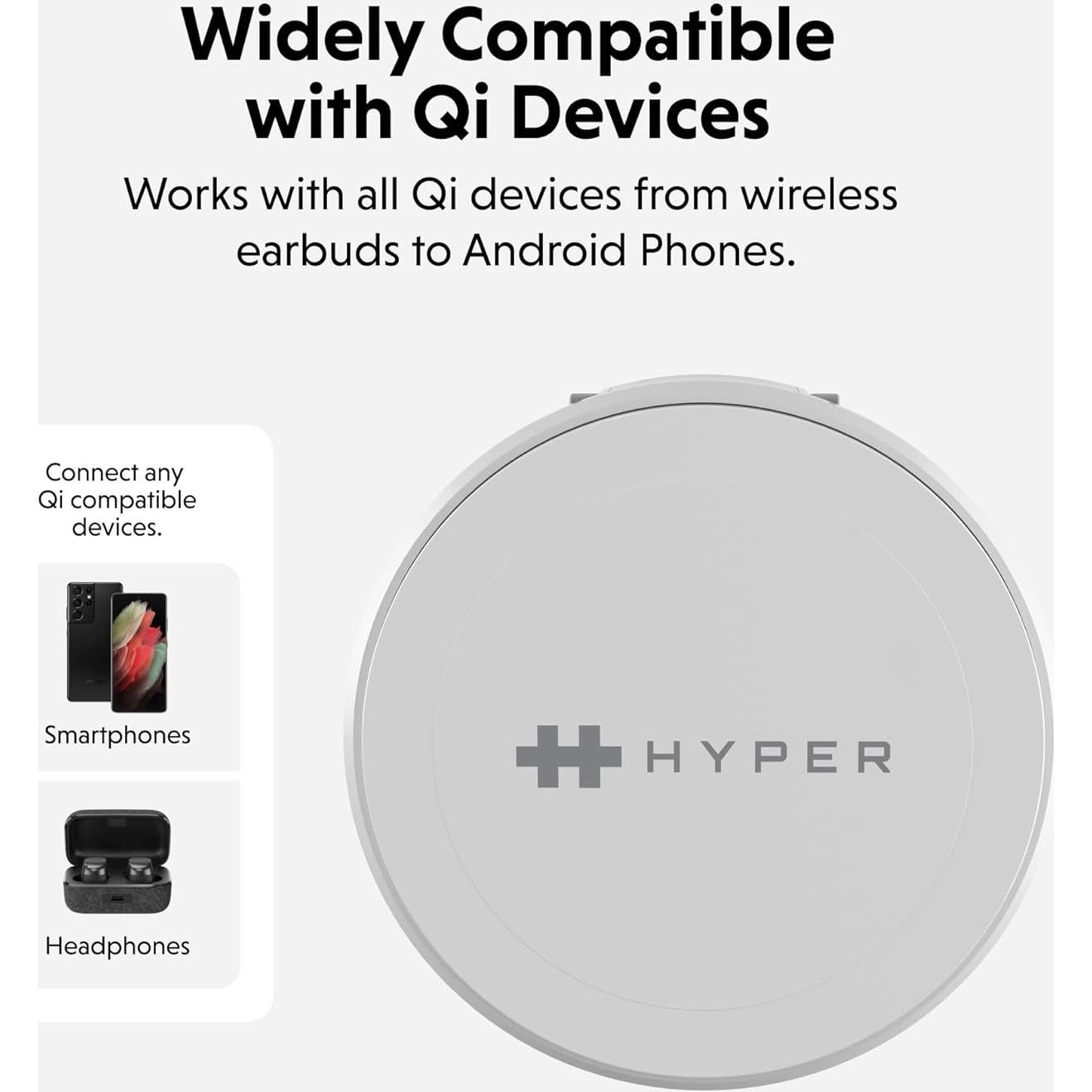 Cargador Inalámbrico 2-en-1 HyperJuice Qi2 para iPhone y Apple Watch