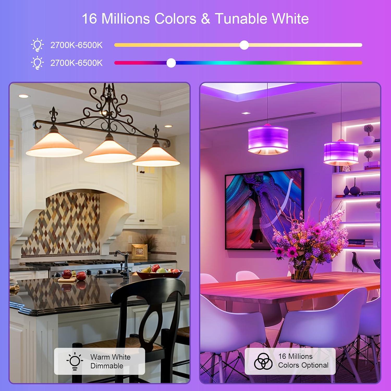 Bombillas LED Inteligentes FRIDEKO HOME RGBTW E26 800LM 2P