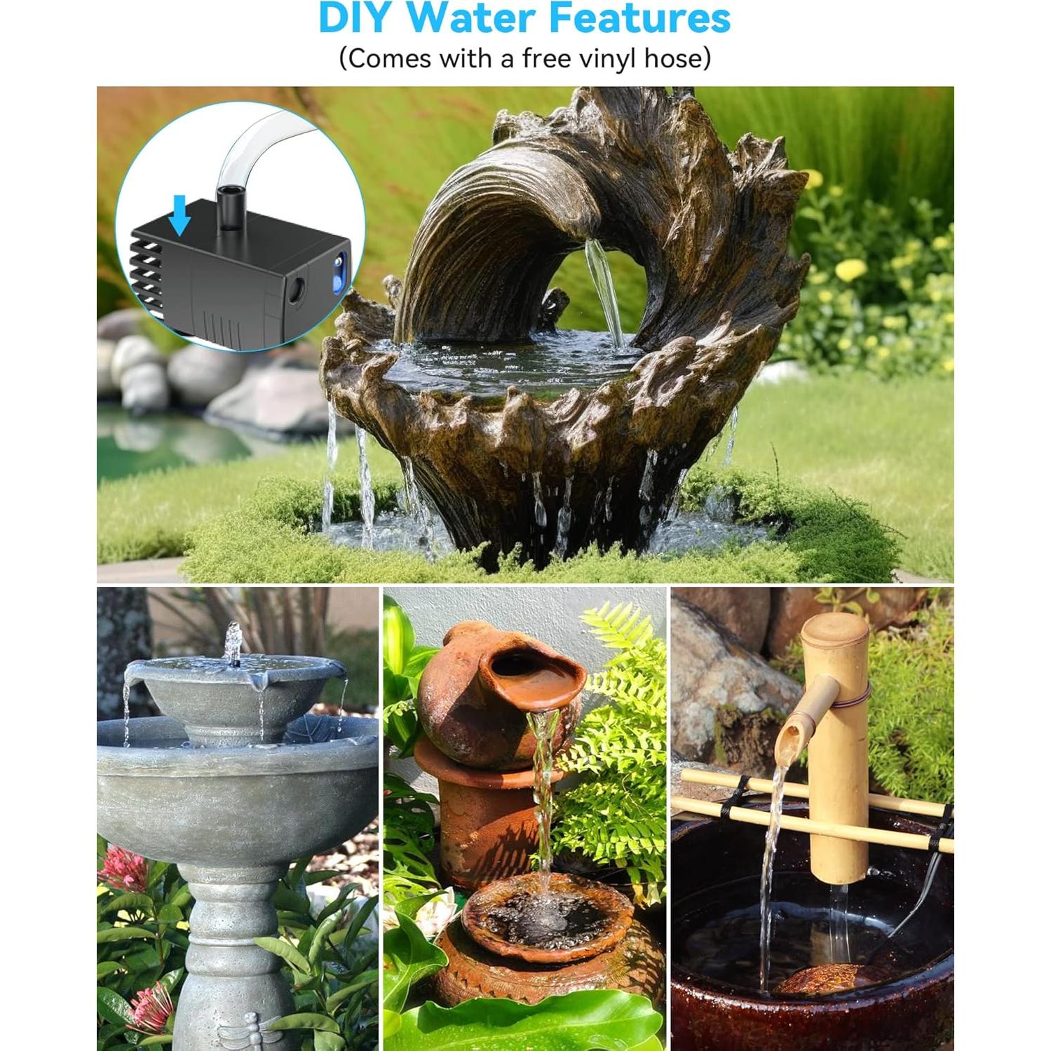 Fuente de Baño para Aves Solar POPOSOAP 6W con 5 Boquillas