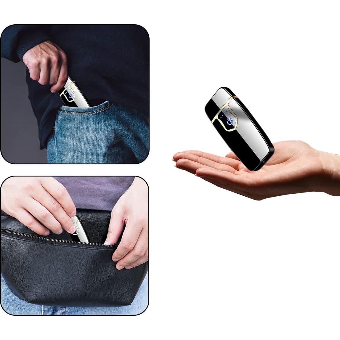 Encendedor Eléctrico COZYLIFE Recargable USB Doble Lado Negro