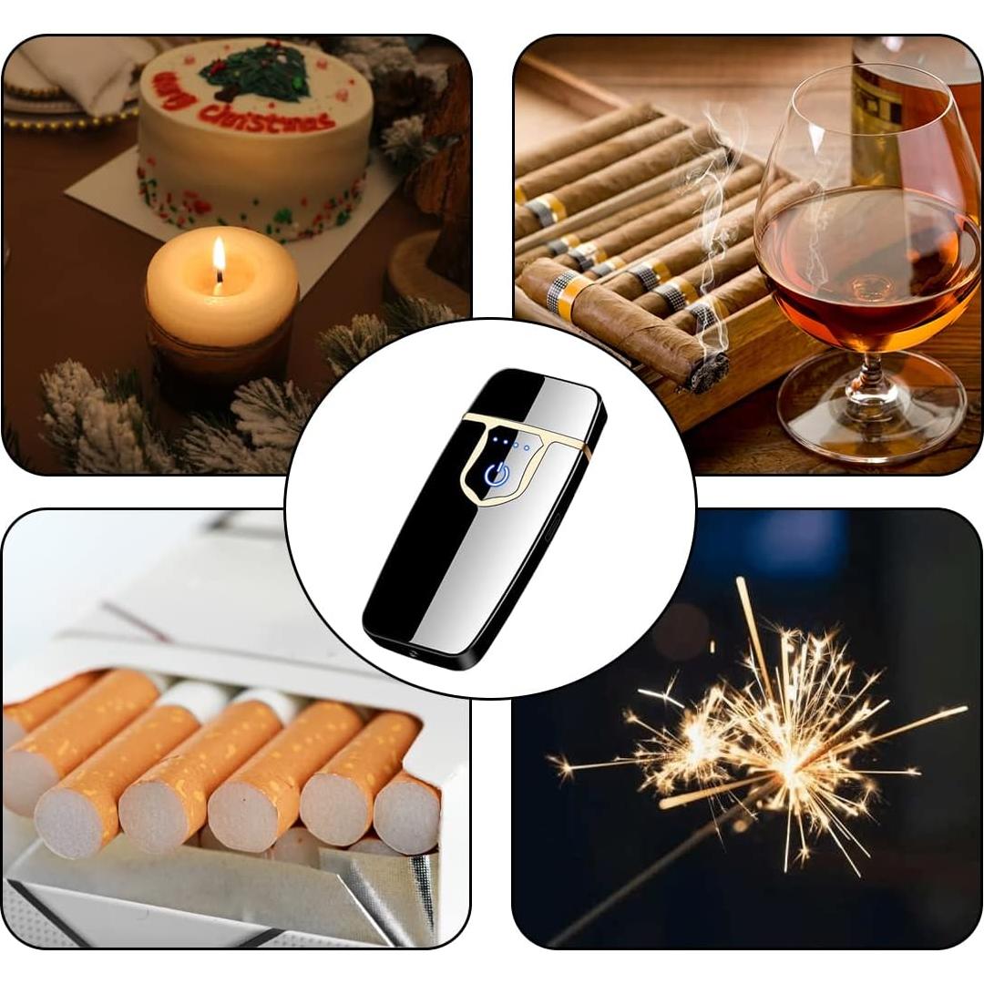 Encendedor Eléctrico COZYLIFE Recargable USB Doble Lado Negro