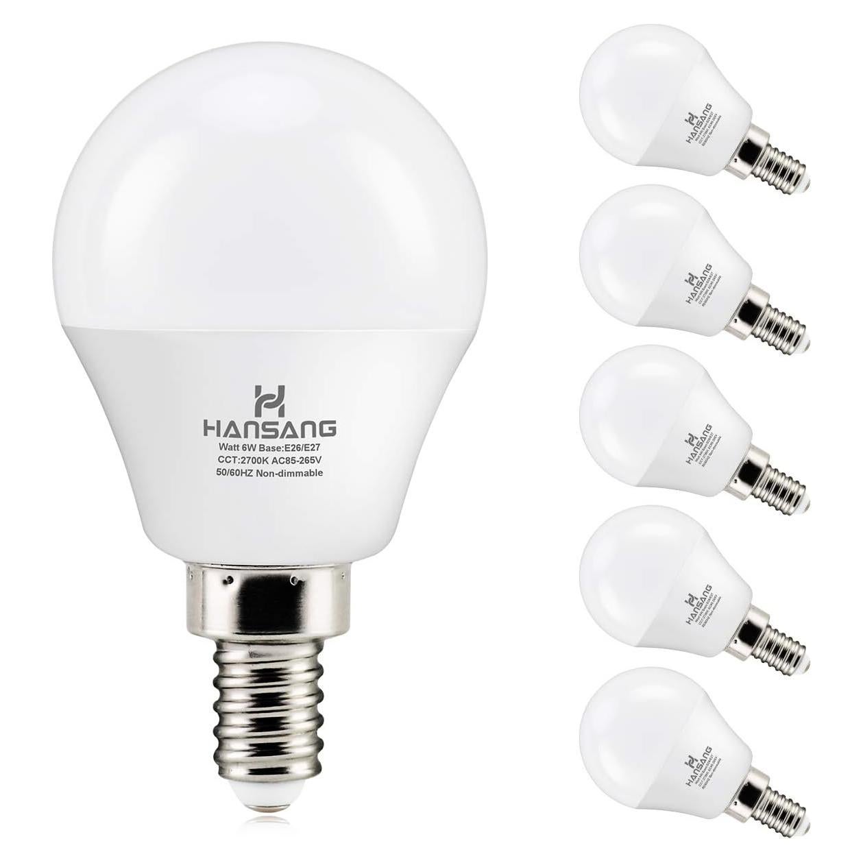 Bombillas LED Hansang E12 6W 600LM Blanco Cálido 2700K