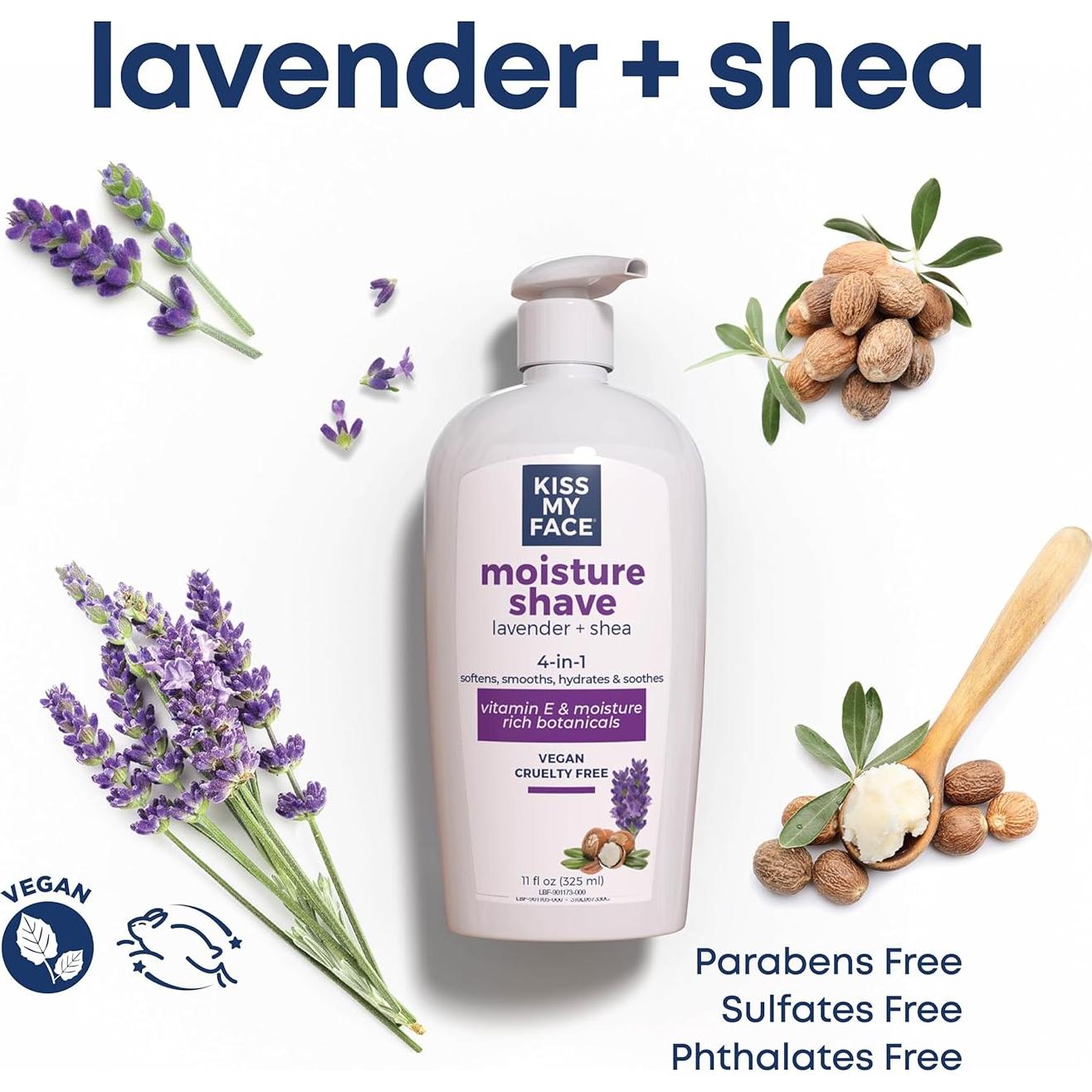 Crema de Afeitado Hidratante Kiss My Face 311 g Lavanda