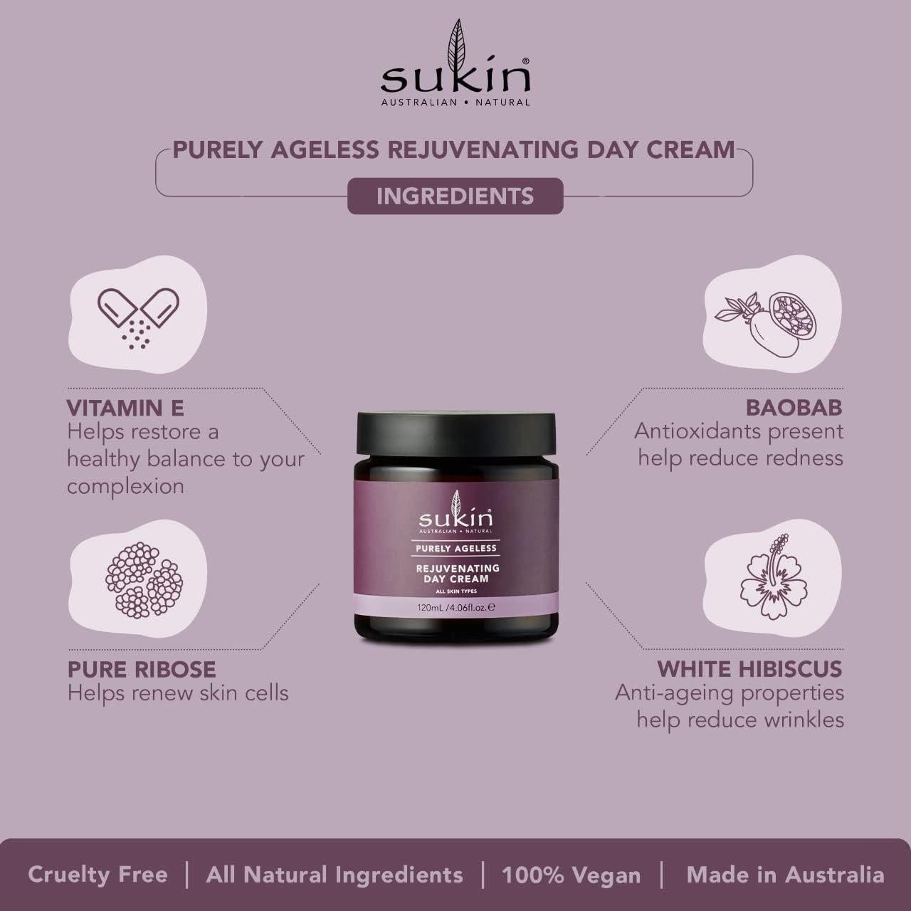 Crema Rejuvenecedora de Día Sukin Purely Ageless 120 ml