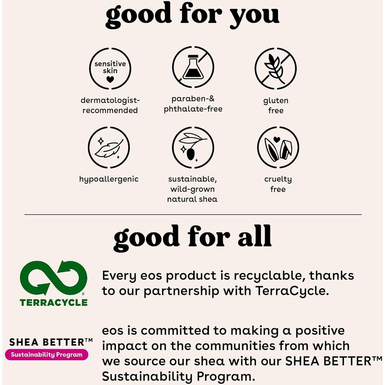 Bálsamo Labial Natural eos 3-Pack - Vainilla, Menta, Fresa