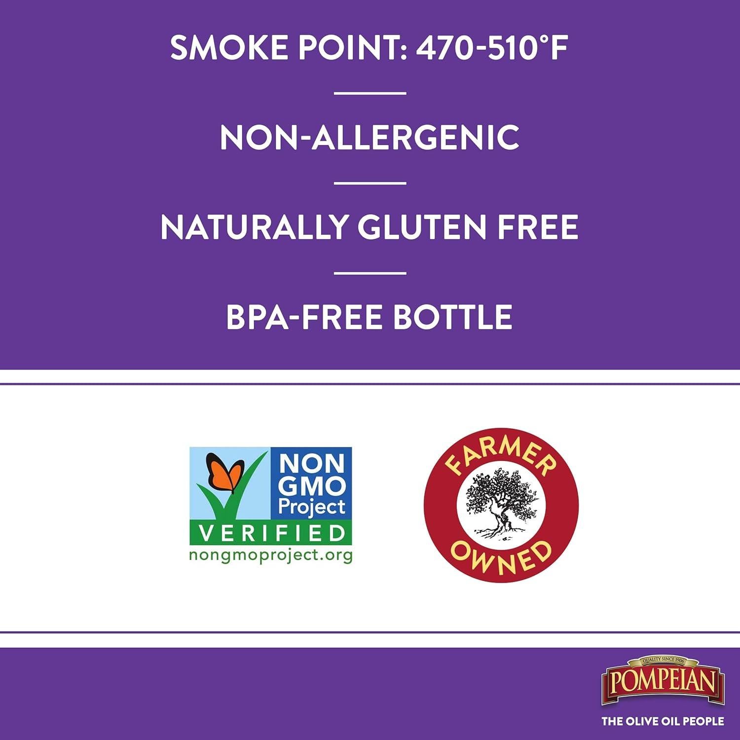 Aceite de Semilla de Uva 100% Pompeian 6 x 720 ml Sabor Ligero