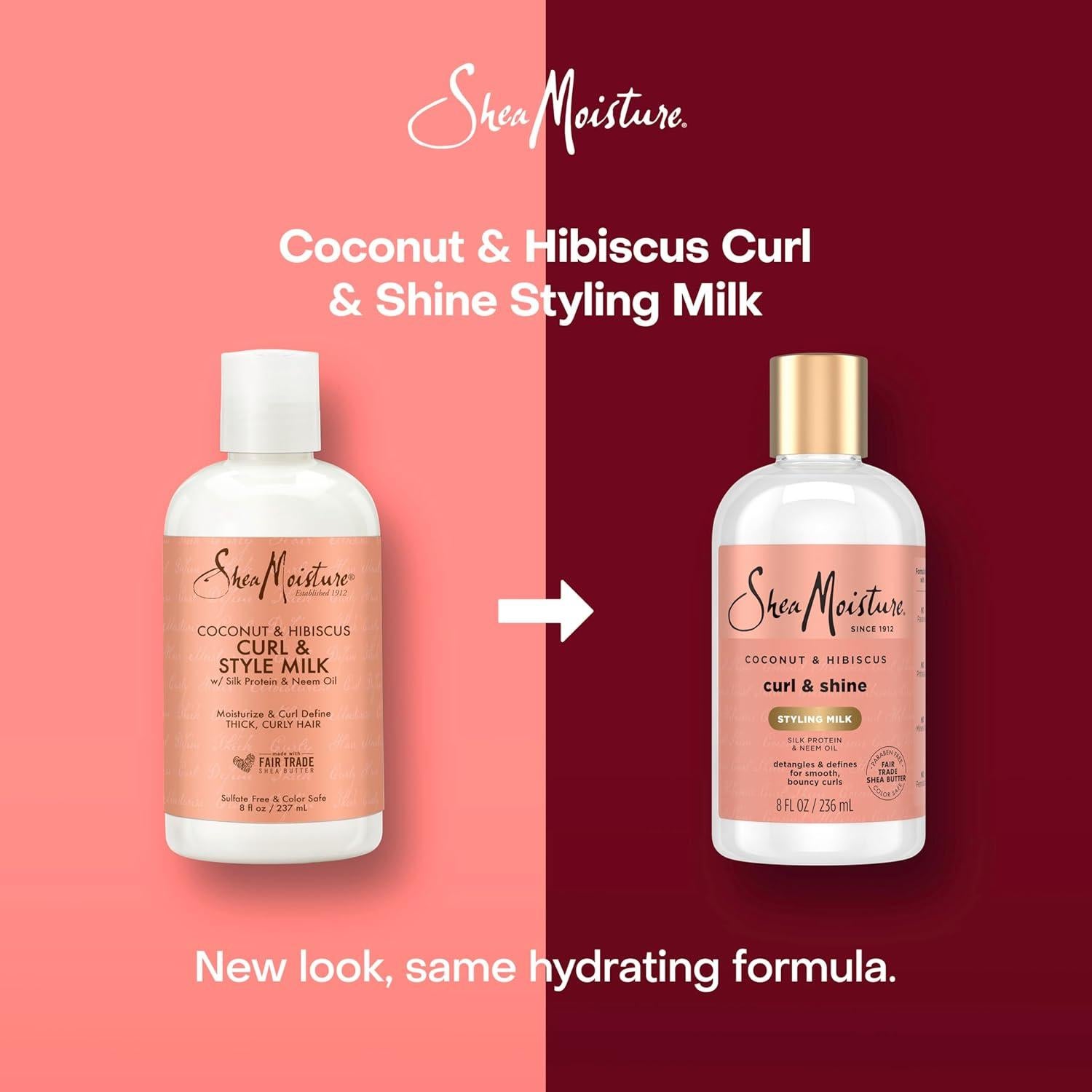 Leche de Estilo y Rizo SheaMoisture Coco y Hibisco 226.8 g