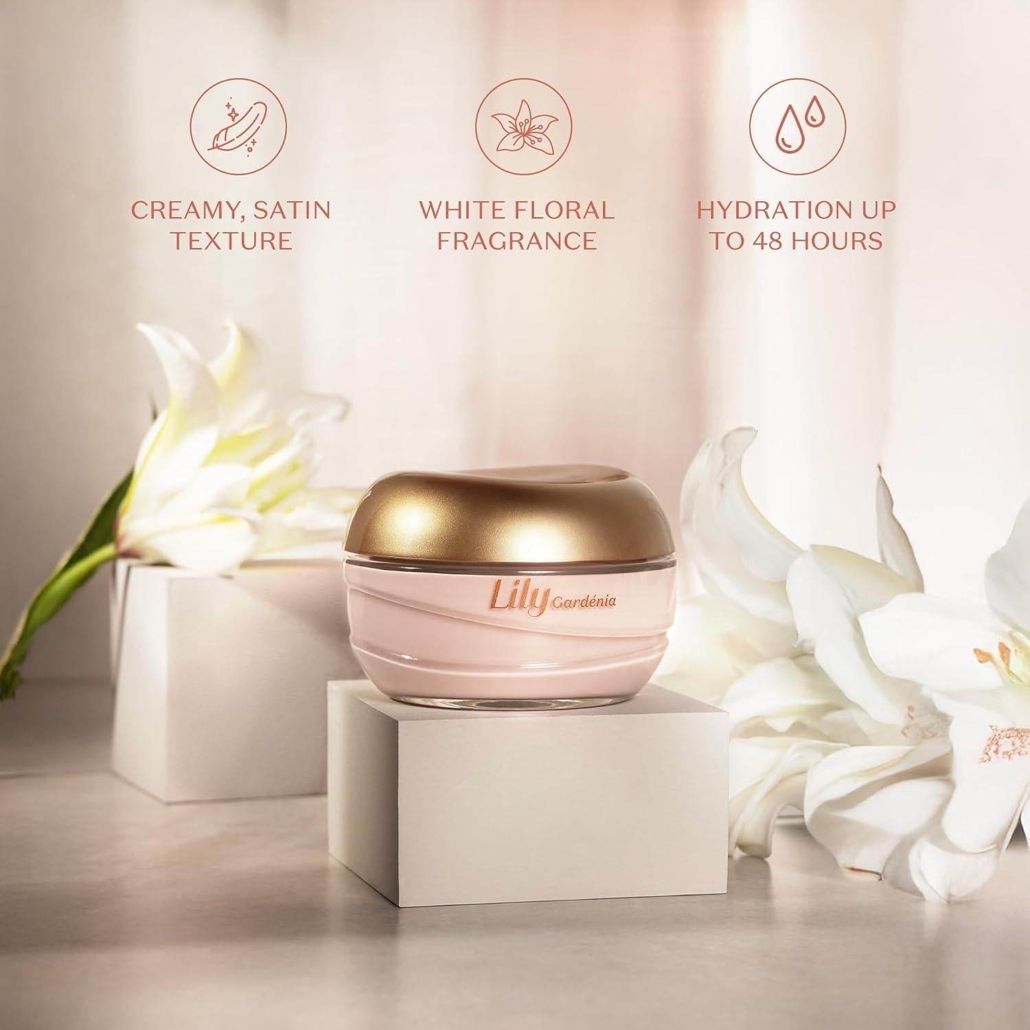 Crema Corporal Satinada O Boticário Lily Gardenia 250g