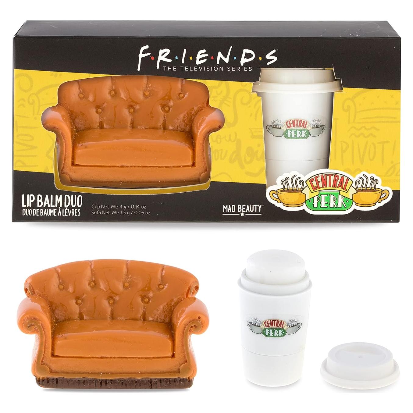 Dúo de bálsamo labial Mad Beauty Central Perk fresa vainilla