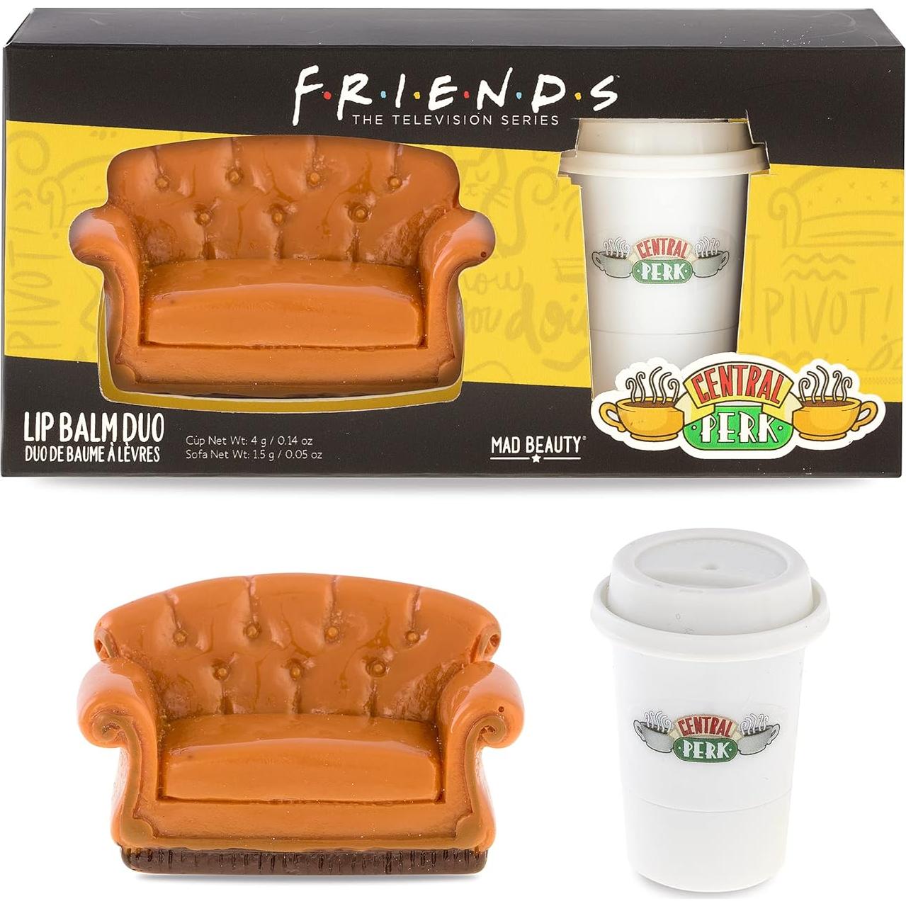 Dúo de bálsamo labial Mad Beauty Central Perk fresa vainilla