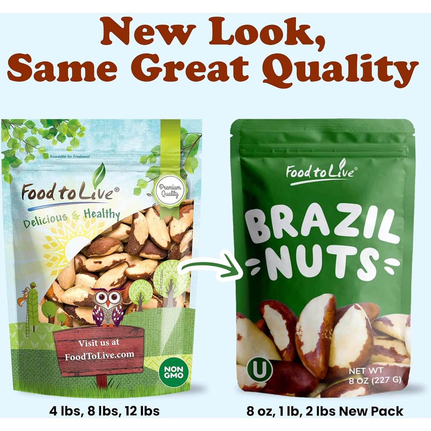Nueces de Brasil Food to Live 227g Crudas Sin OGM Veganas
