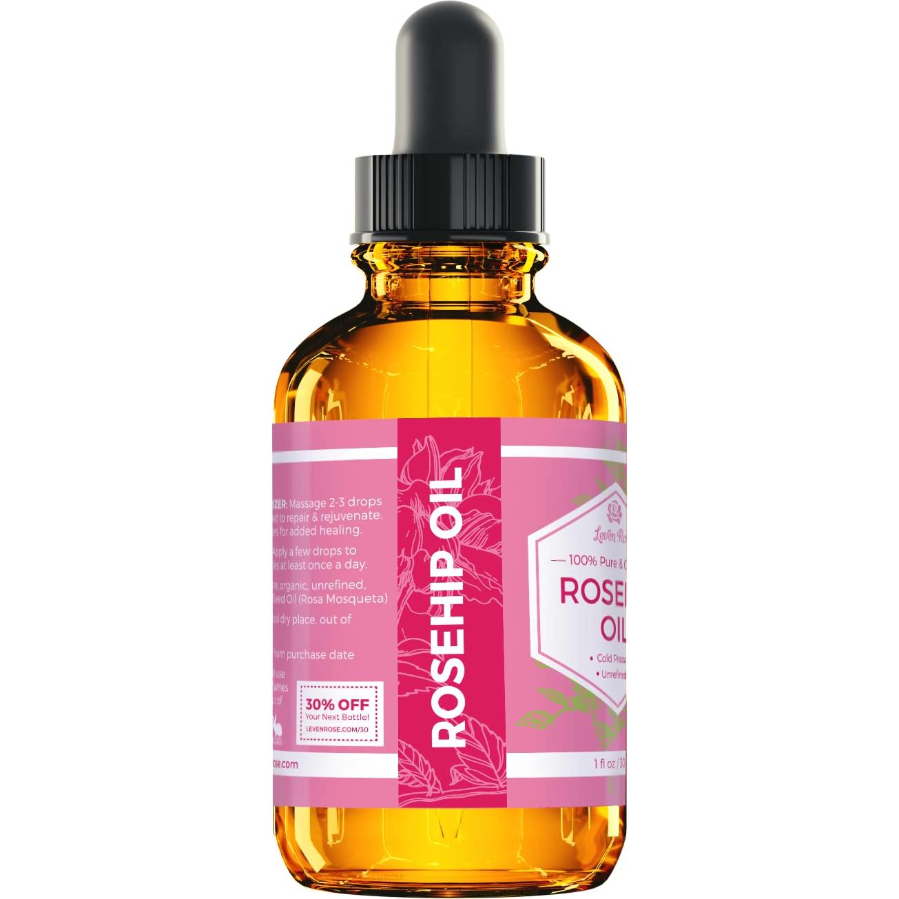 Aceite de Semilla de Rosa Mosqueta Leven Rose 30 ml - Hidratante Facial