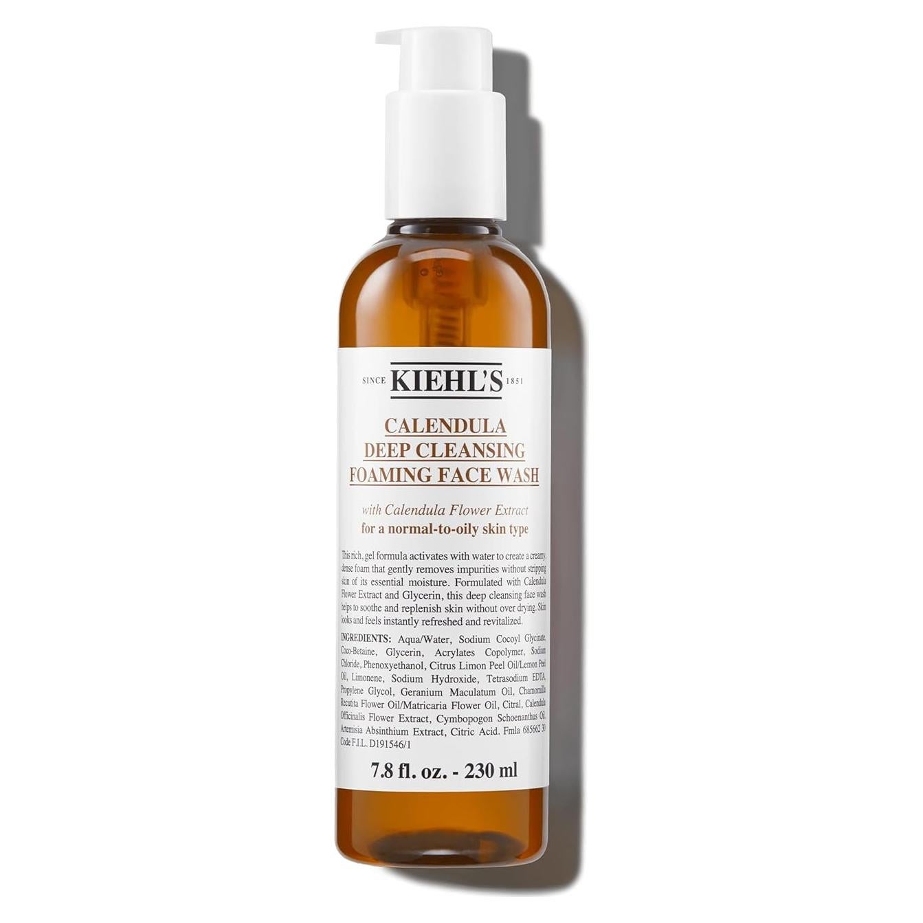 Limpiador Facial Espumoso Kiehl's Caléndula 230 ml Piel Normal a Grasa
