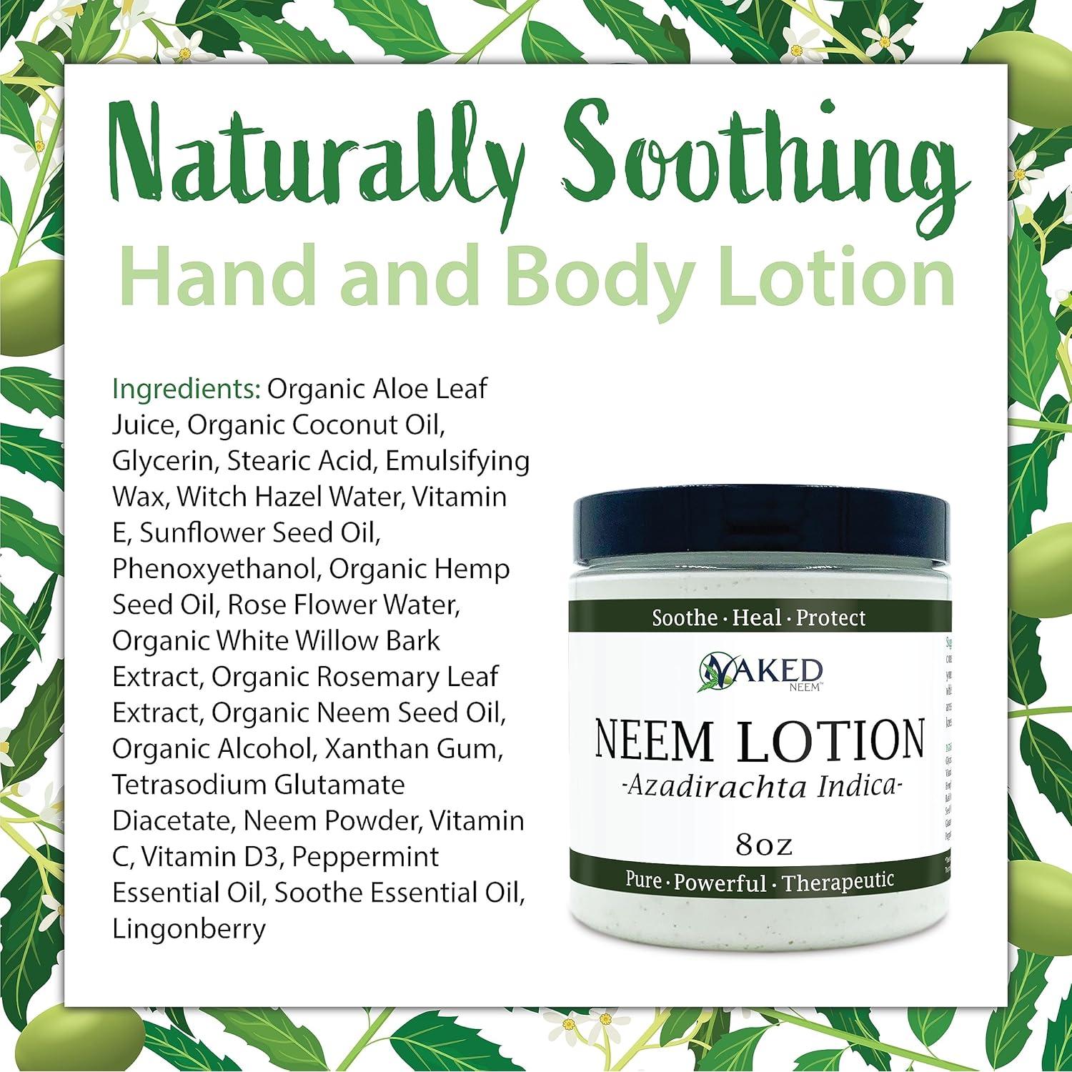 Loción para Manos y Cuerpo Zatural Neem 226.8g - Calma y Protege