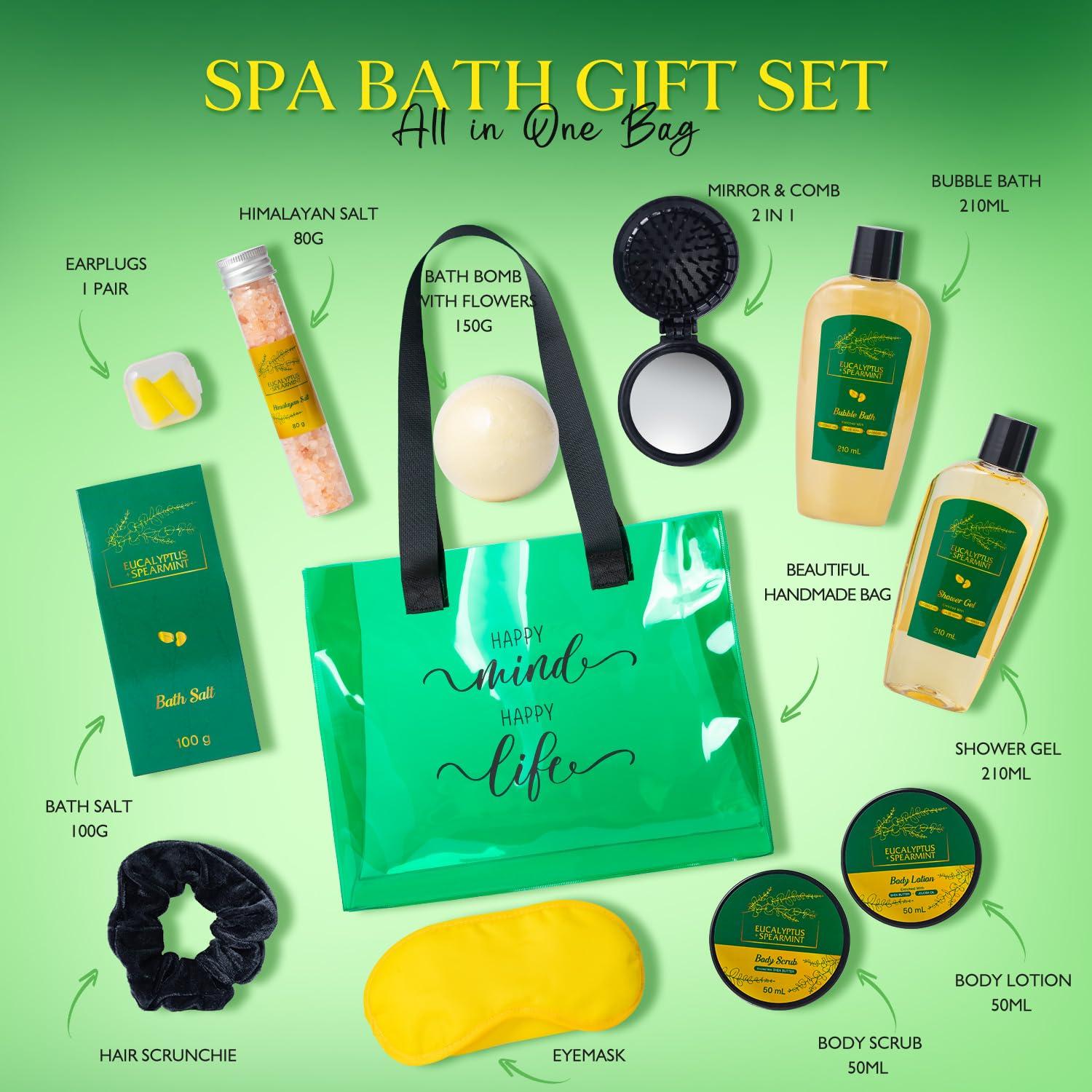 Kit de Spa de Regalo Saint Roy 13 Piezas Eucalipto y Menta