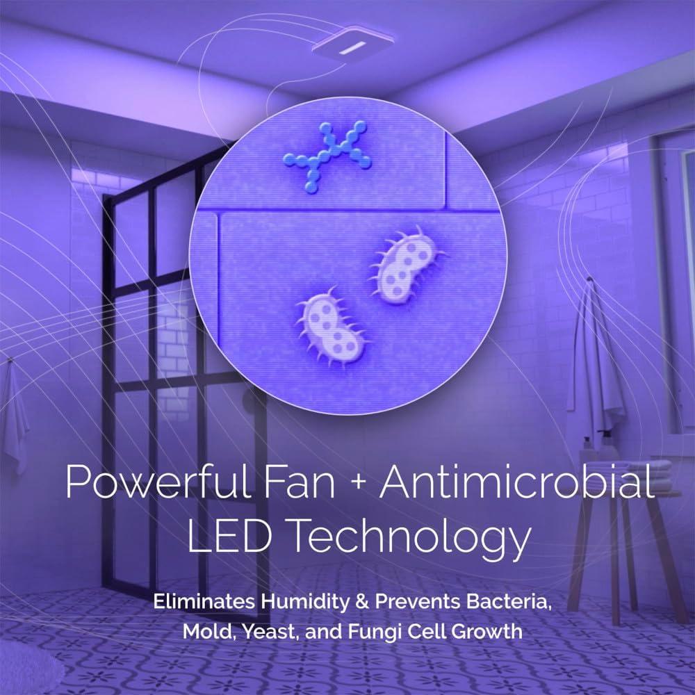 Ventilador de Escape Broan-NuTone SurfaceShield 110 CFM LED Blanco