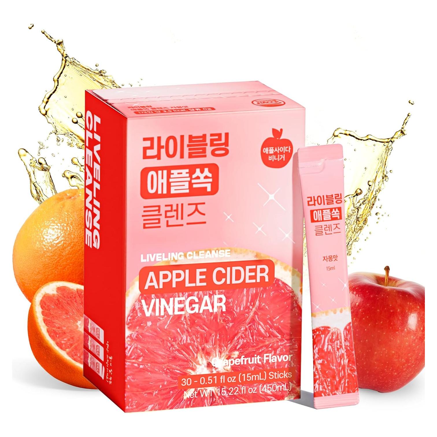 Palitos Líquidos de Vinagre de Sidra de Manzana F&L 450ml Sabor Pomelo