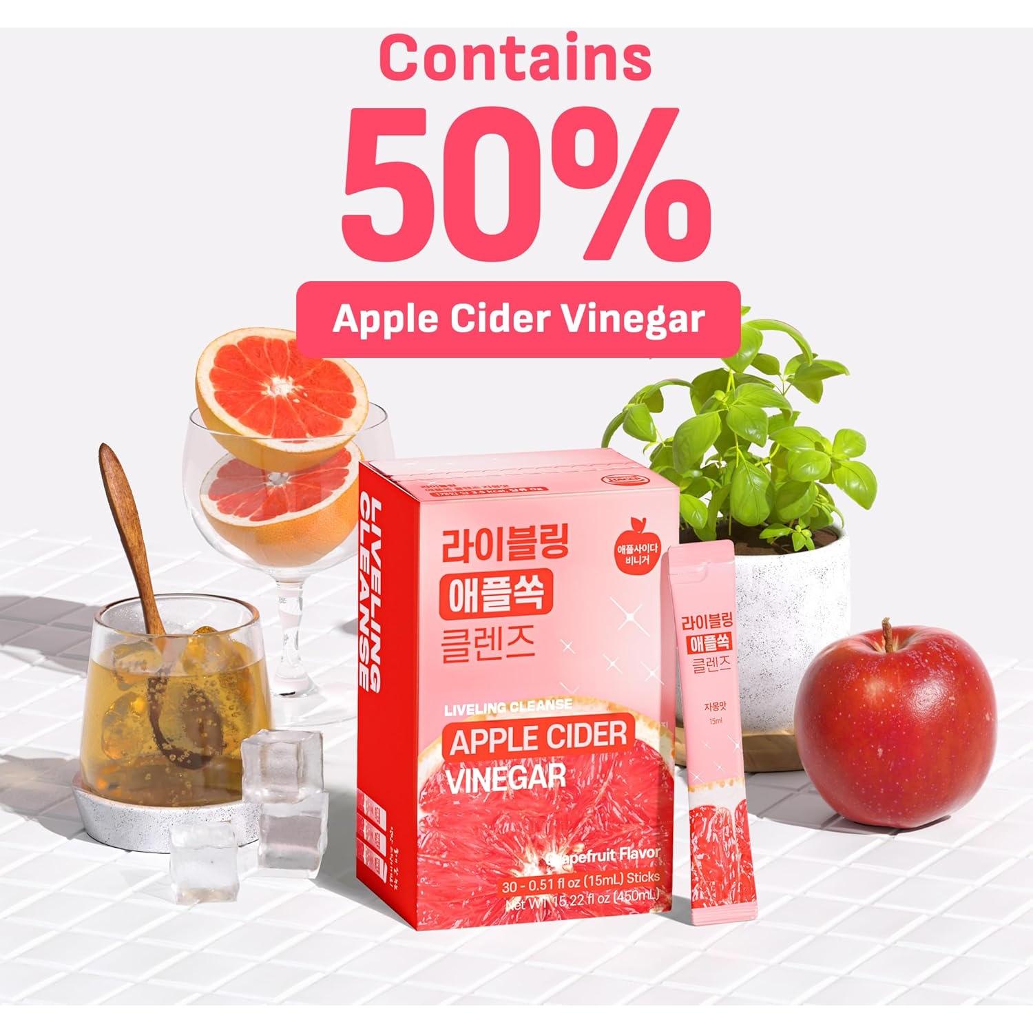 Palitos Líquidos de Vinagre de Sidra de Manzana F&L 450ml Sabor Pomelo