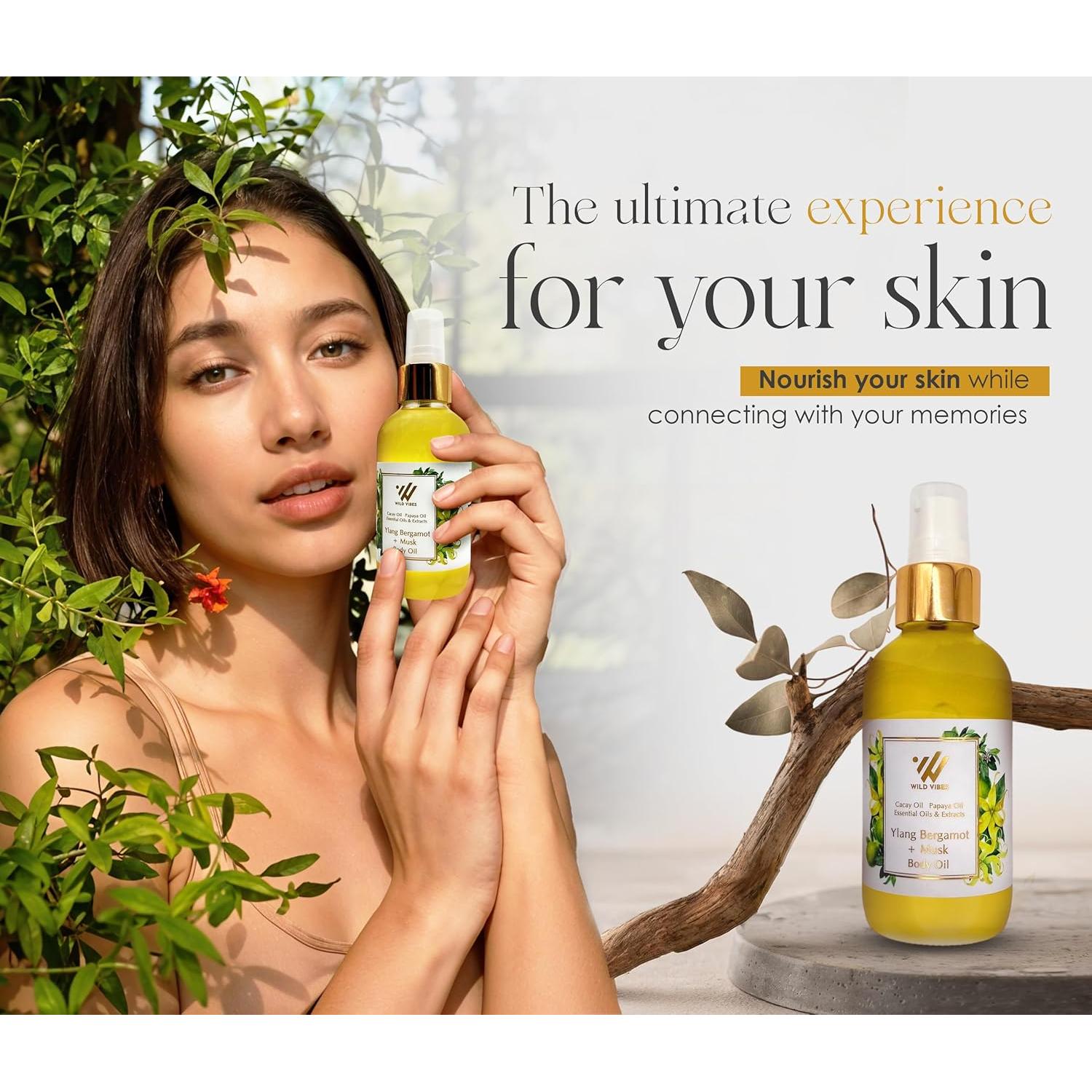 Aceite Corporal Orgánico Wild Vibes 118 ml Bergamota y Almizcle