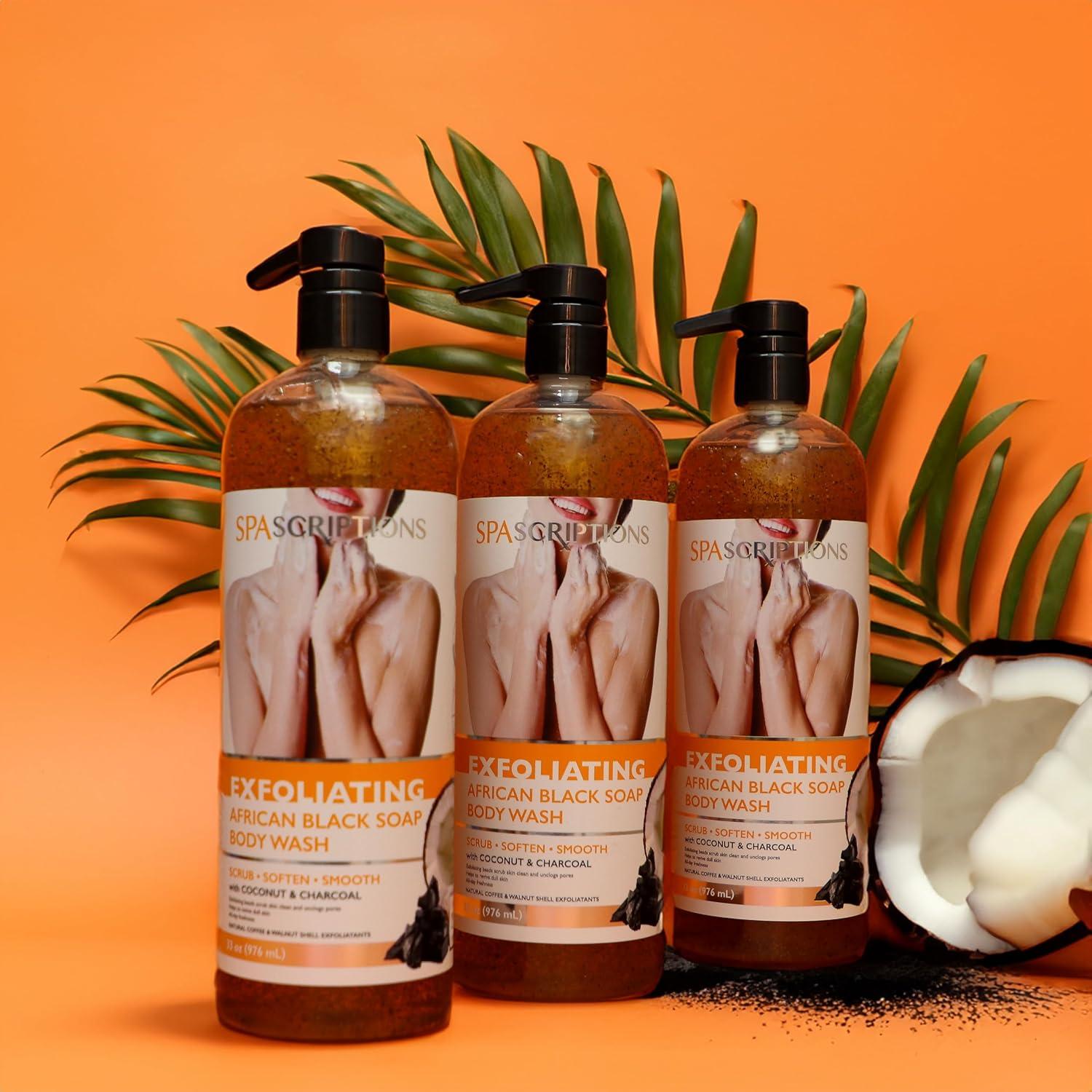 Jabón Corporal Exfoliante G2 Beauty 975 ml Coco y Carbón