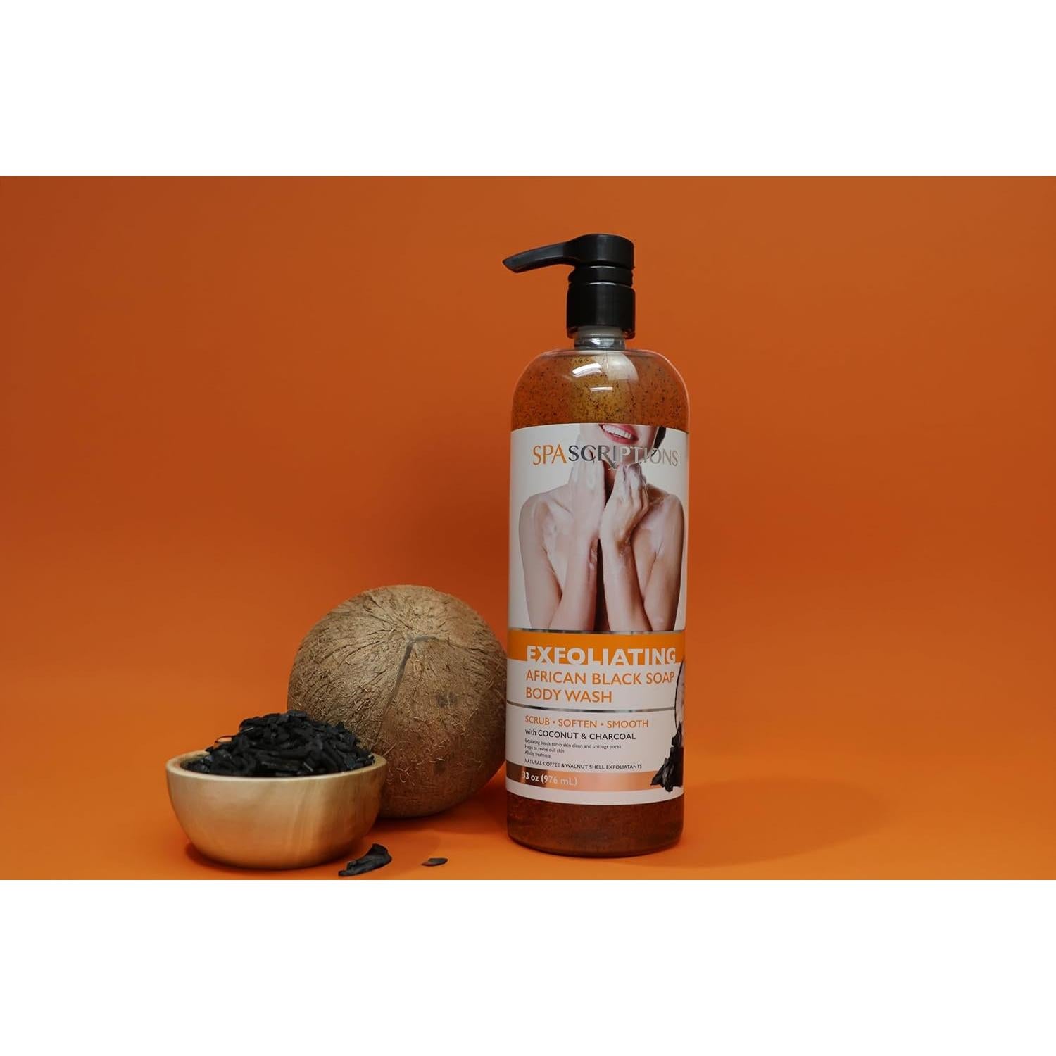 Jabón Corporal Exfoliante G2 Beauty 975 ml Coco y Carbón