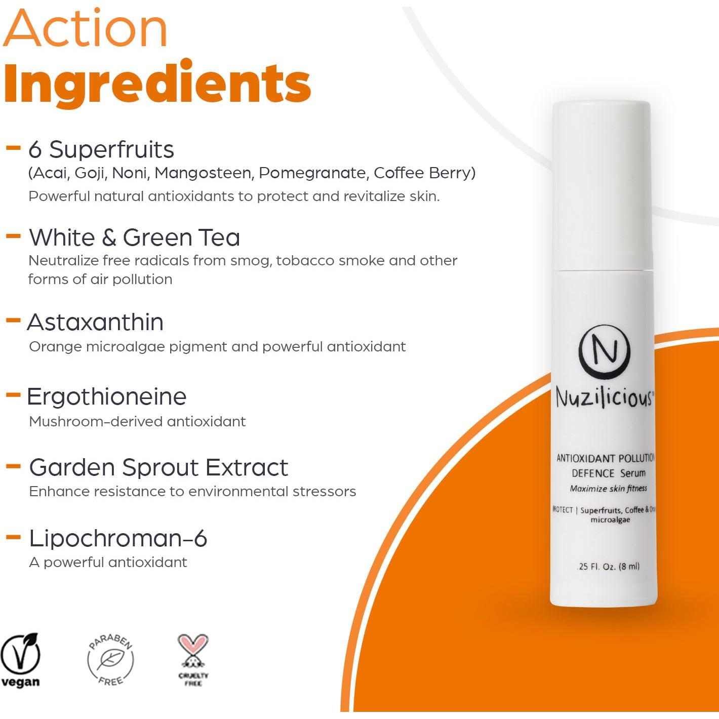 Suero Avanzado de Defensa de Piel Nuzilicious 7.09 ml Vegano