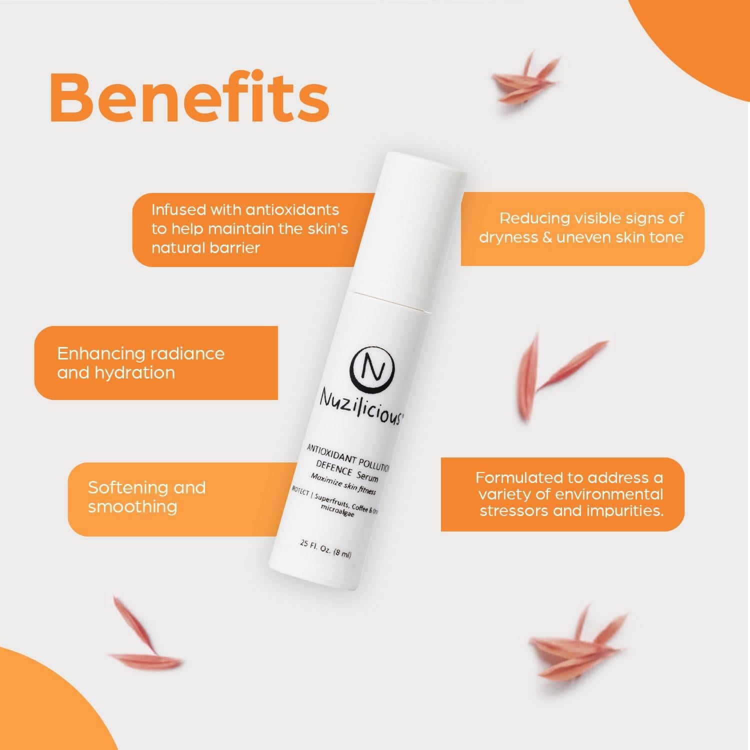 Suero Avanzado de Defensa de Piel Nuzilicious 7.09 ml Vegano