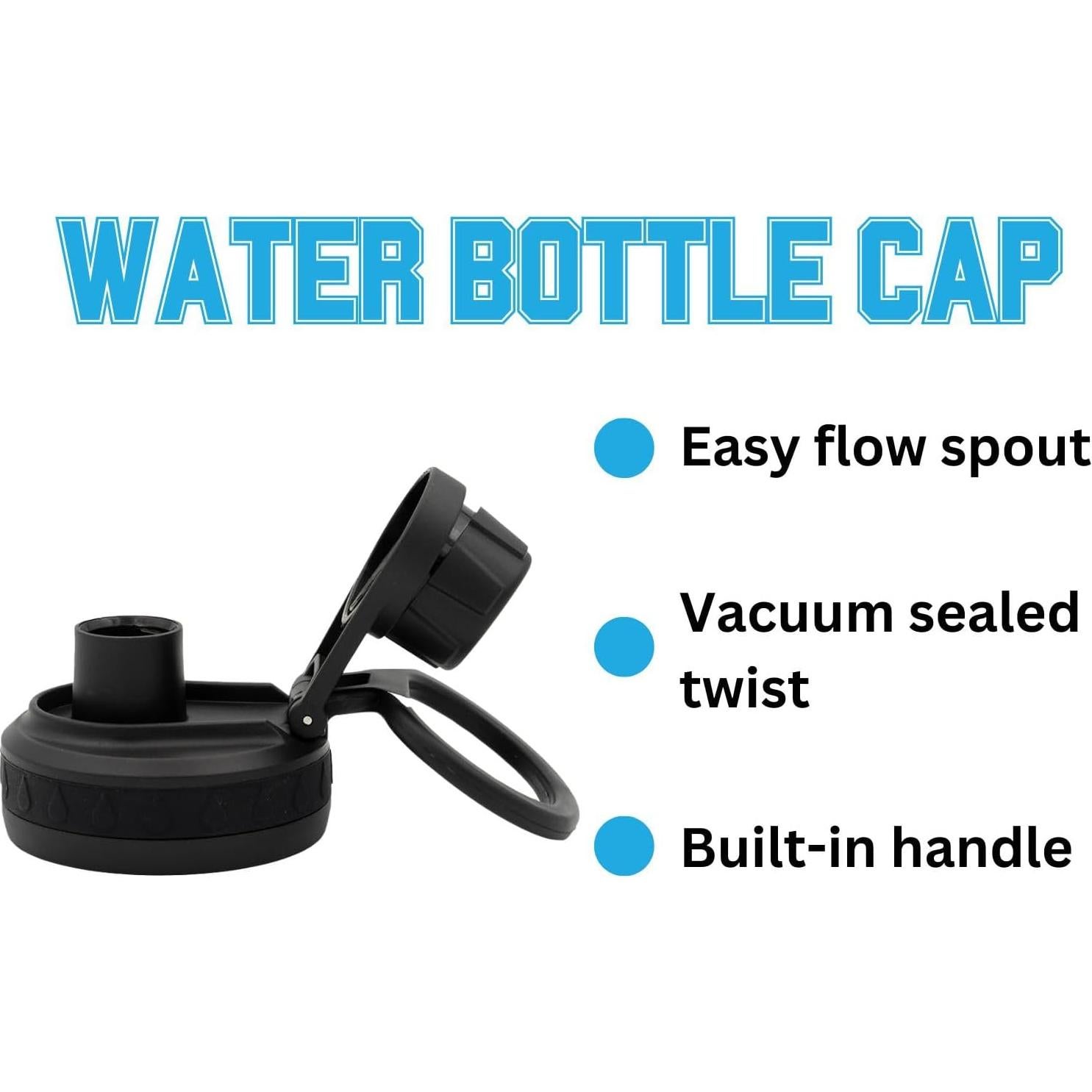 Botella de Agua Decorvo 24 oz Acero Inoxidable Aislada Negra