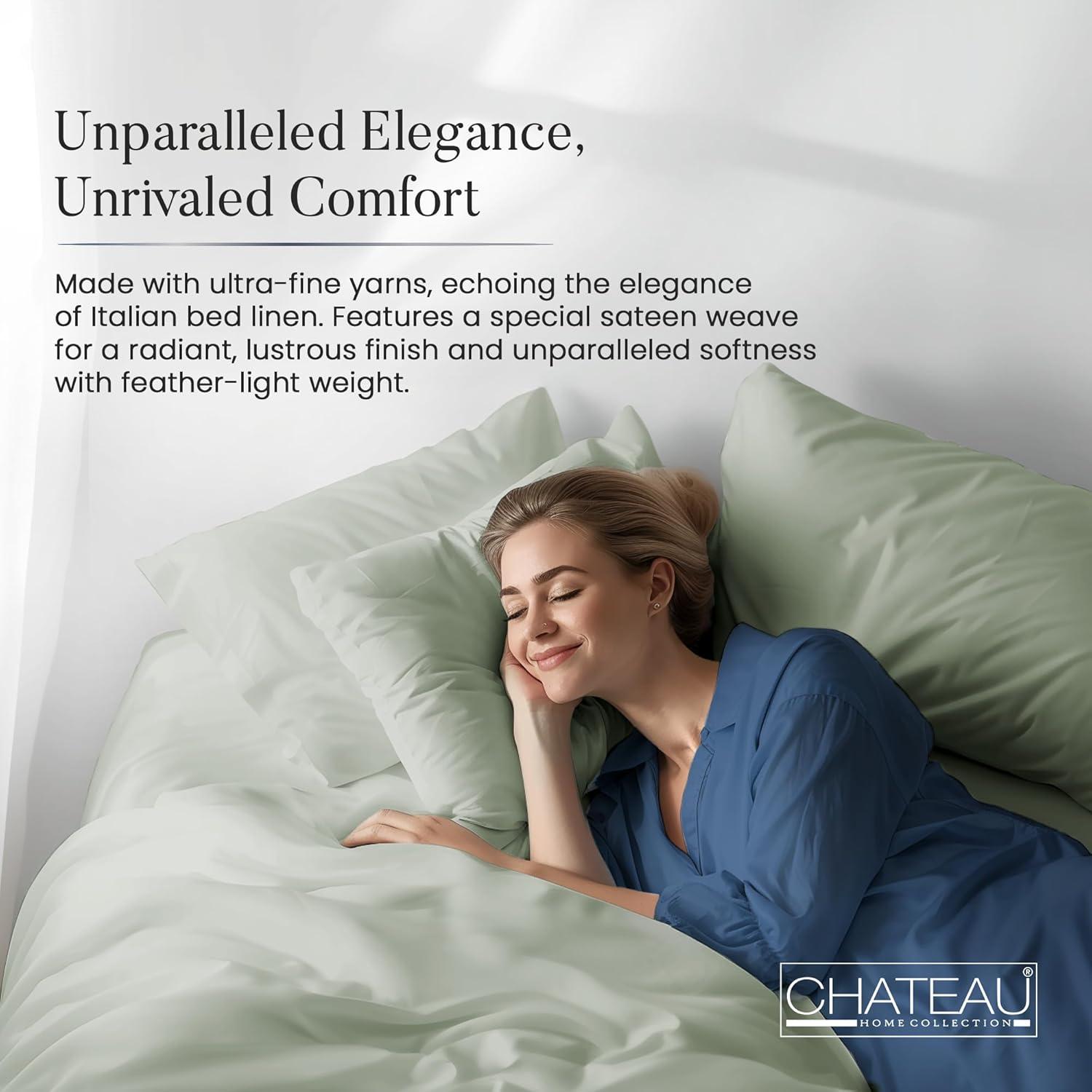 Juego de Sábanas Queen 100% Algodón Chateau Home 1000 Hilos