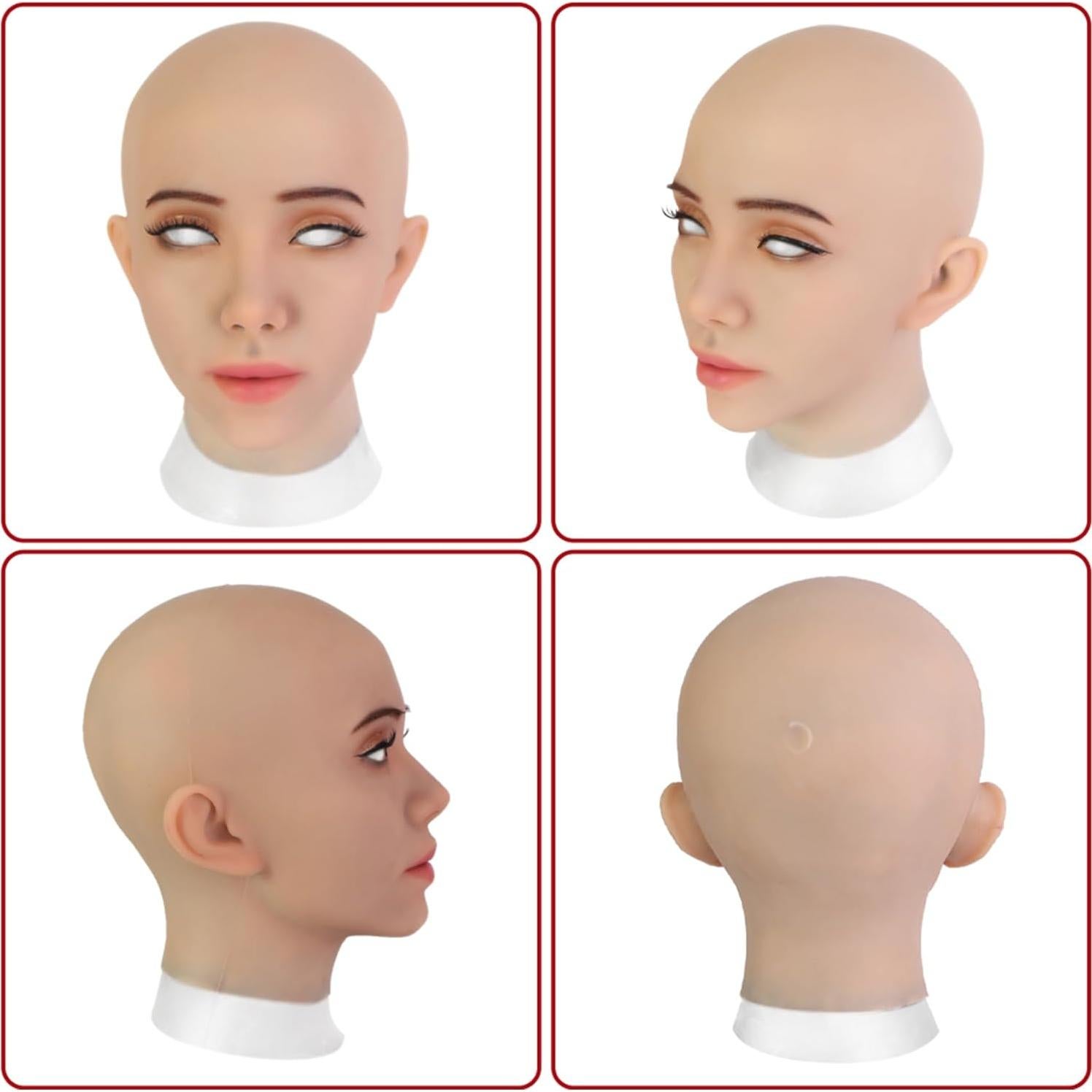 Máscara de Silicona Suave YIQI para Crossdresser y Cosplay