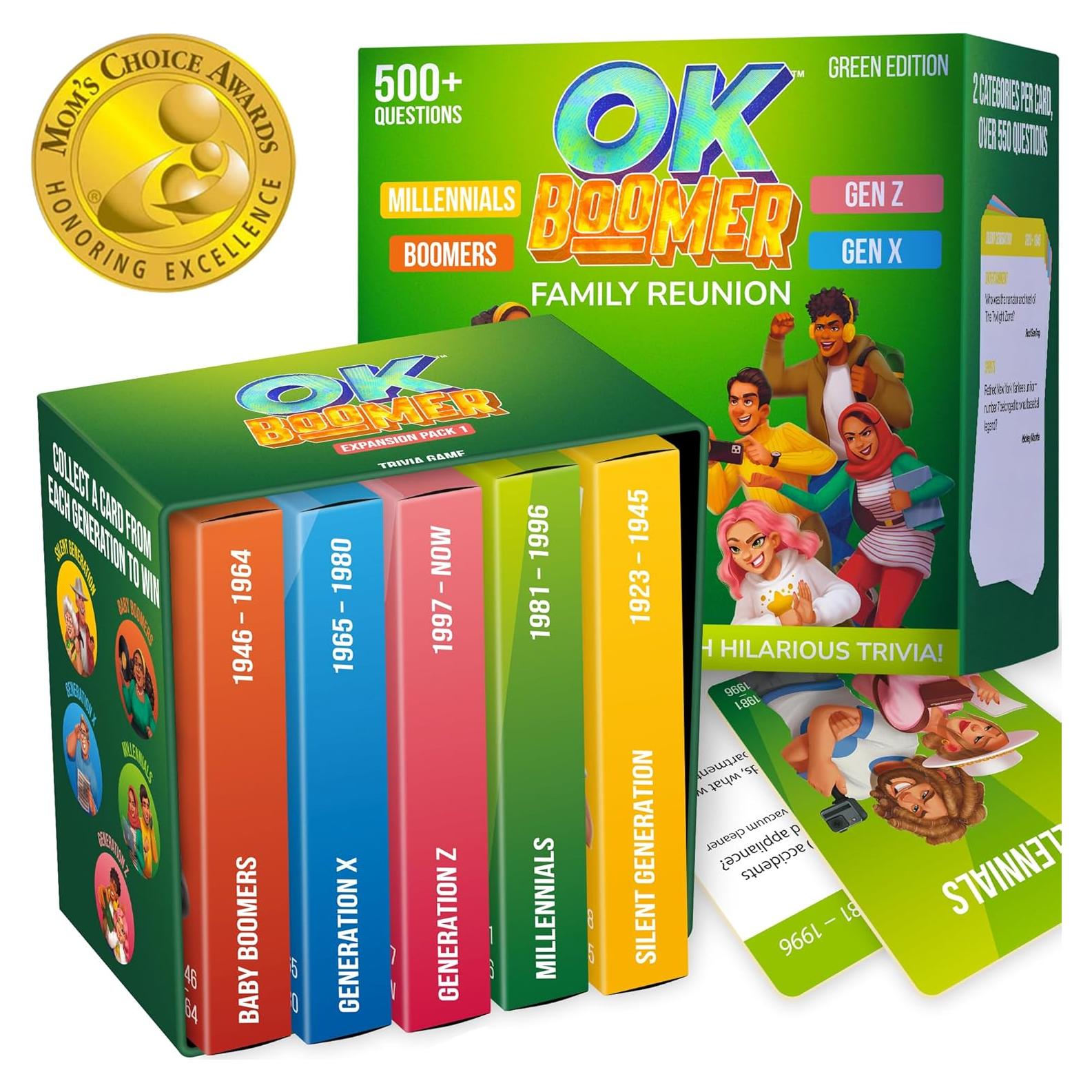 Juego de Mesa OK Boomer QUOKKA - Trivia Familiar 550 Preguntas