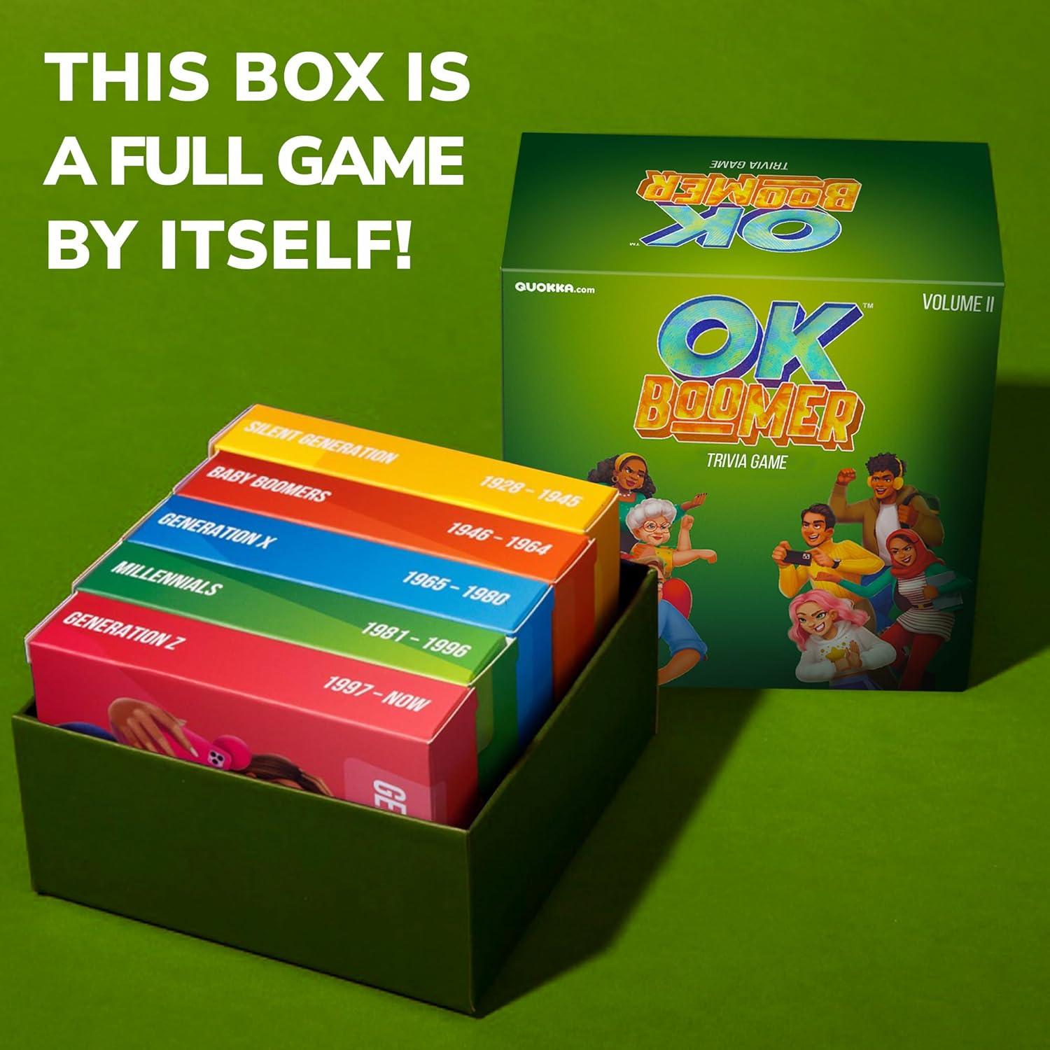 Juego de Mesa OK Boomer QUOKKA - Trivia Familiar 550 Preguntas