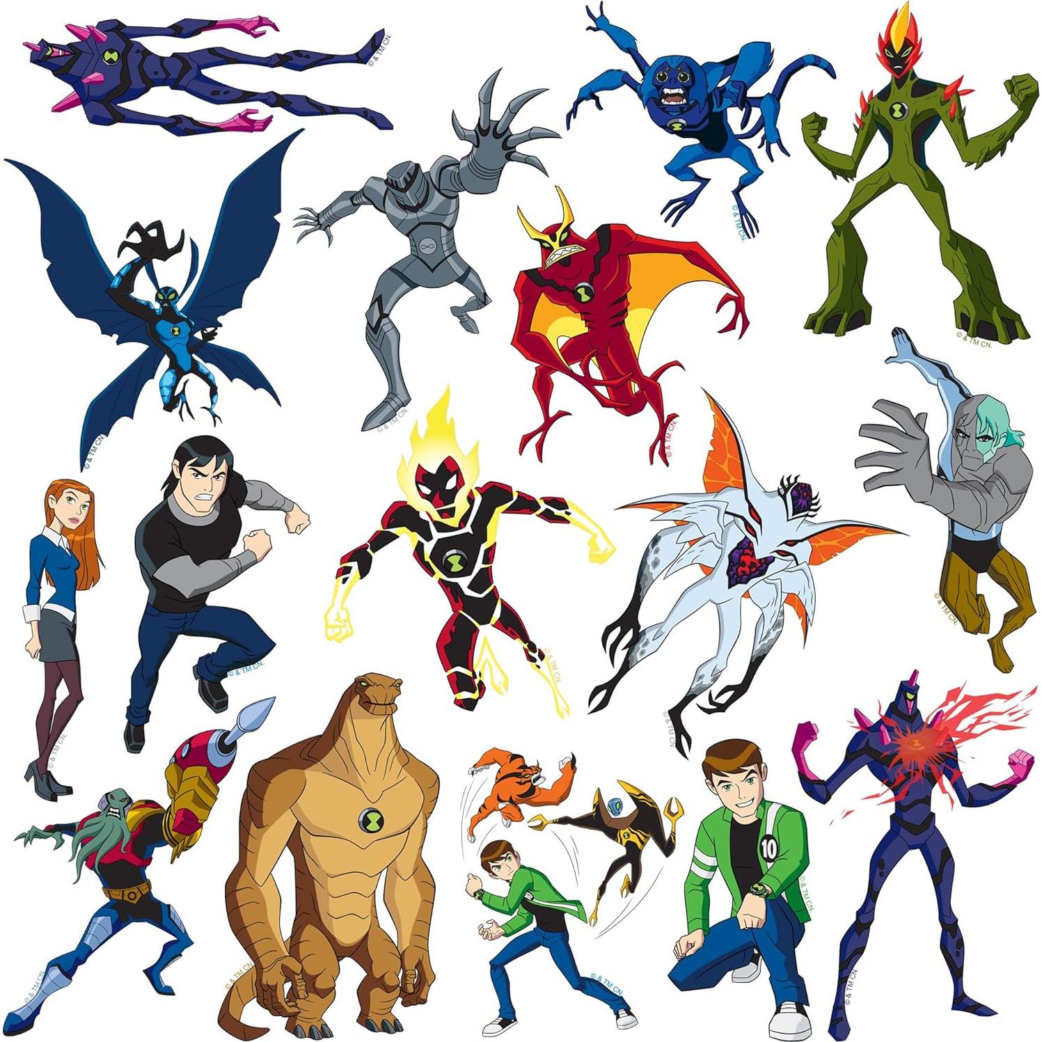 Calcomanías de Vinilo Ben 10 Fuerza Alienígena - 100 Piezas