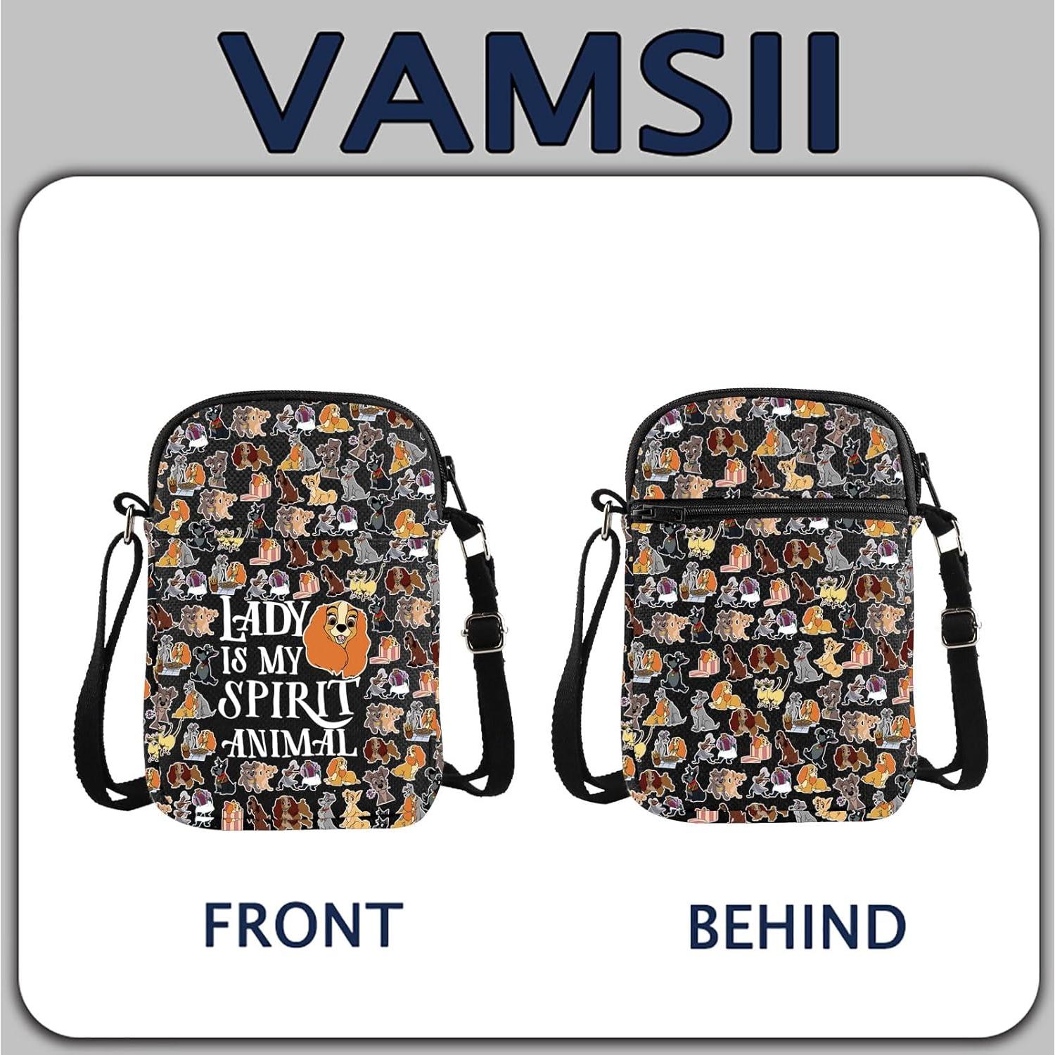 Bolso Cruzado Mujer Lady Tramp Negro Animal Espiritual