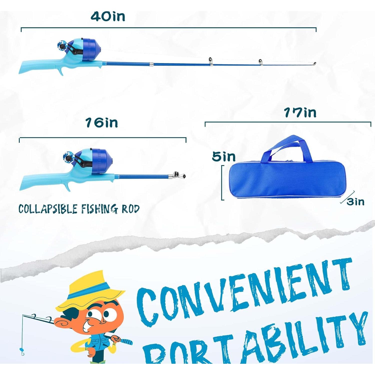 Caña de Pesca Telescópica WIDDEN para Niños 101.6 cm