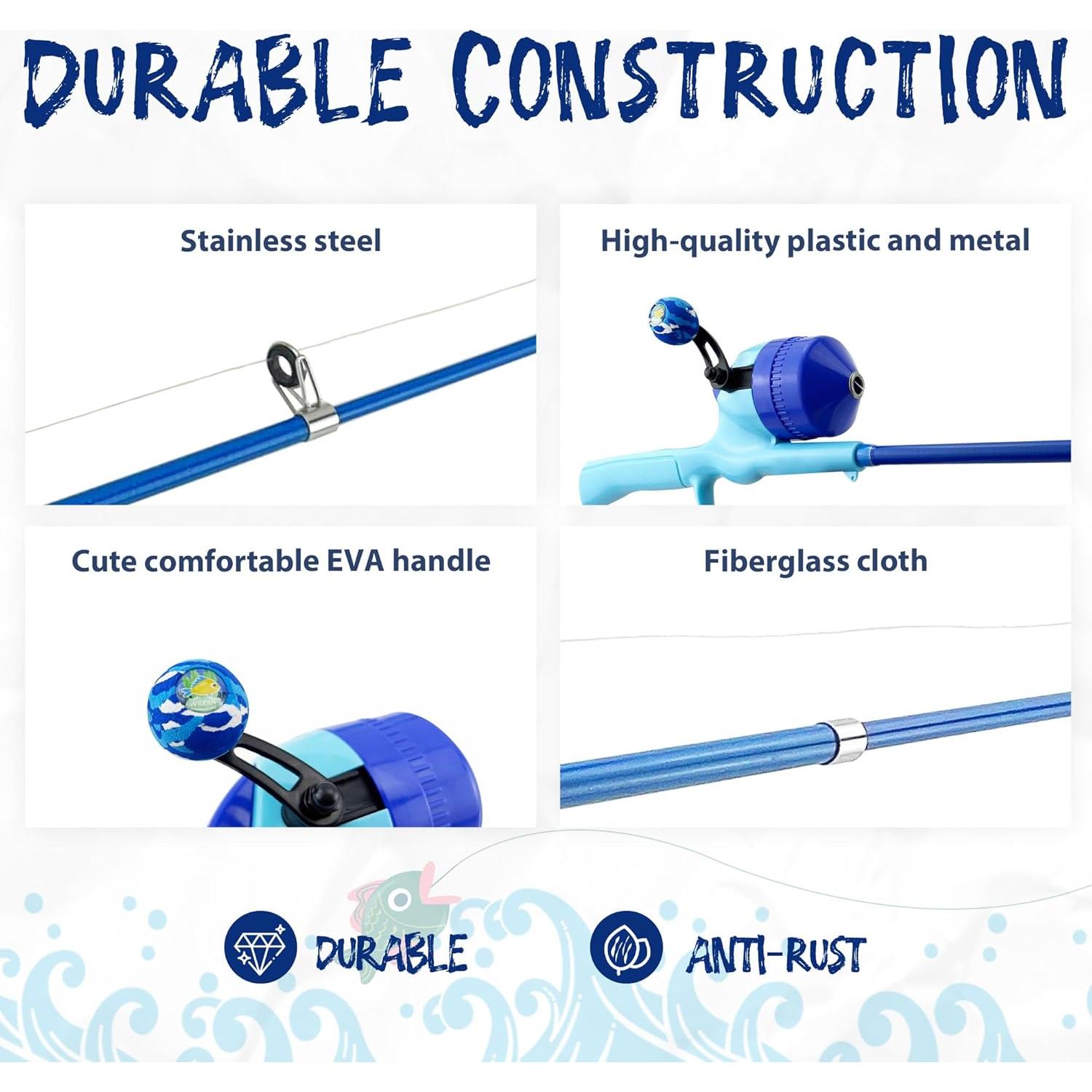 Caña de Pesca Telescópica WIDDEN para Niños 101.6 cm