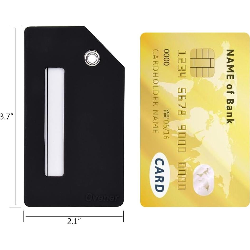 5 Etiquetas de Equipaje de Silicona Ovener con Tarjeta Identificación