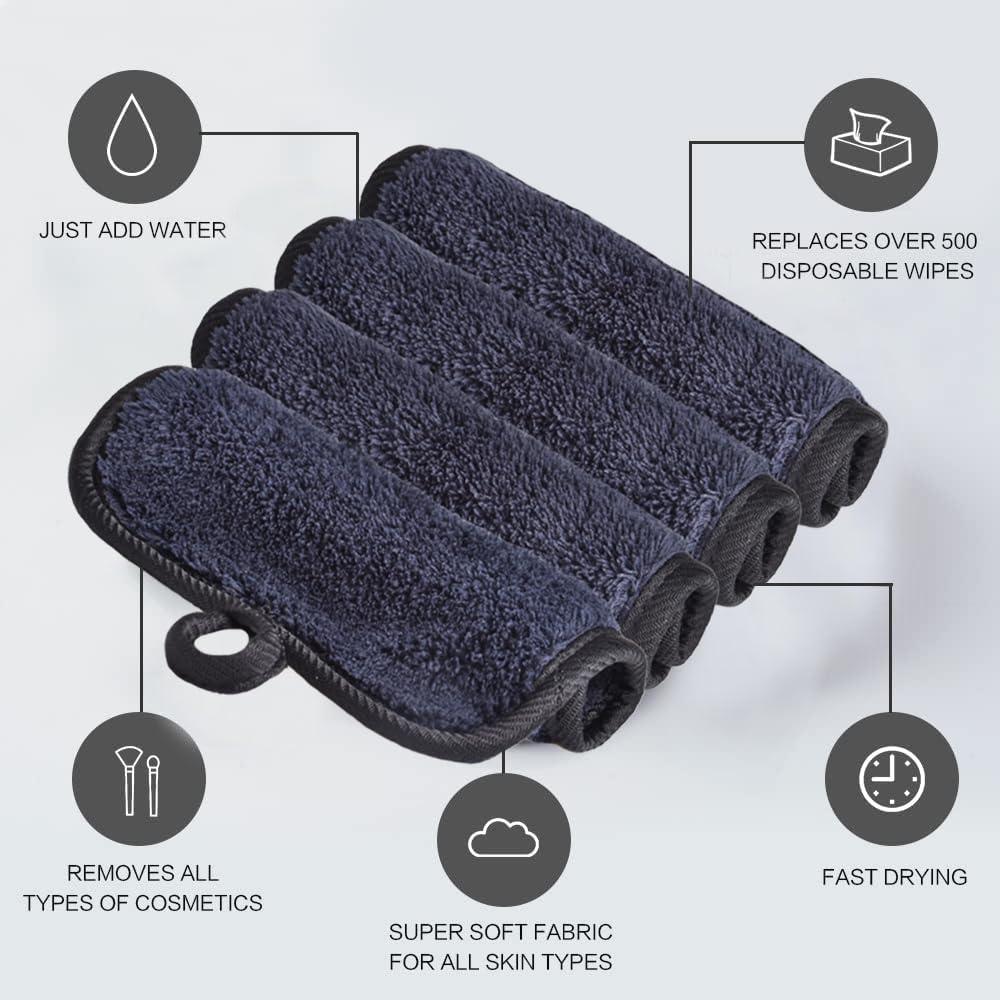 Toallitas Desmaquillantes Reutilizables BloomSesame 12.7x12.7cm 6 Pzas