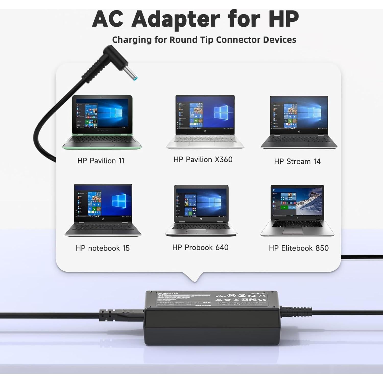 Cargador de Laptop 45W ROLADA 19.5V Punta Azul 4.5mm