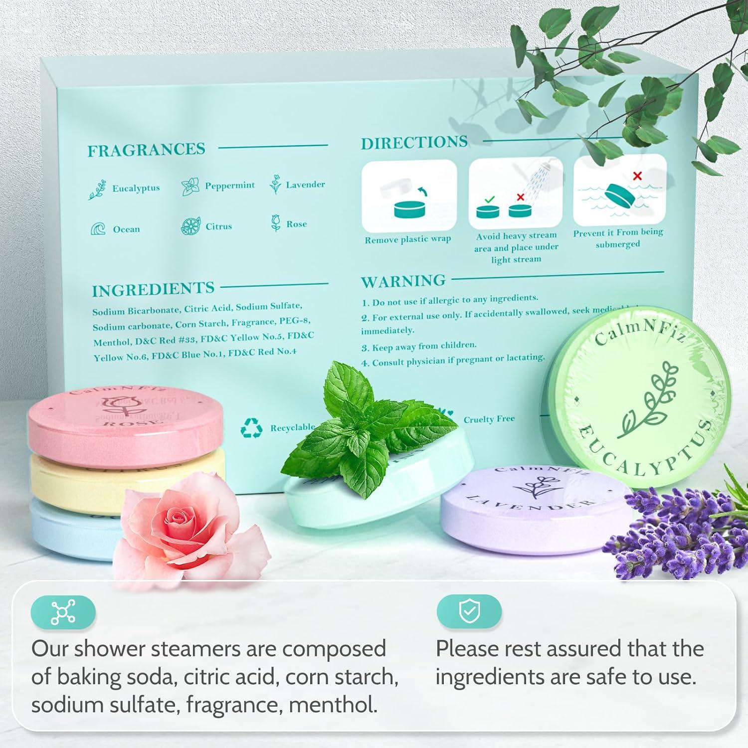 Paquete de 30 pastillas de vapor CalmNFiz para ducha