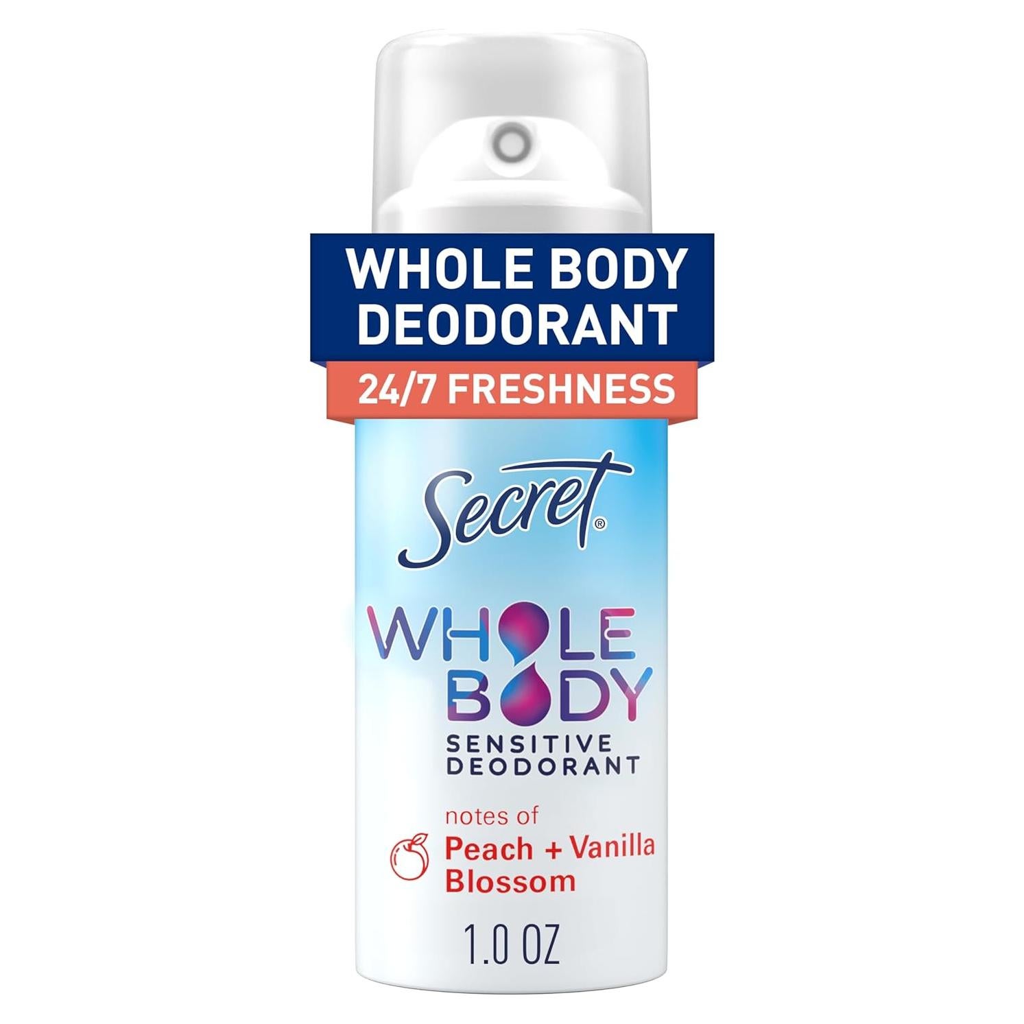 Desodorante Corporal Completo Secret 29.57 ml Durazno y Vainilla